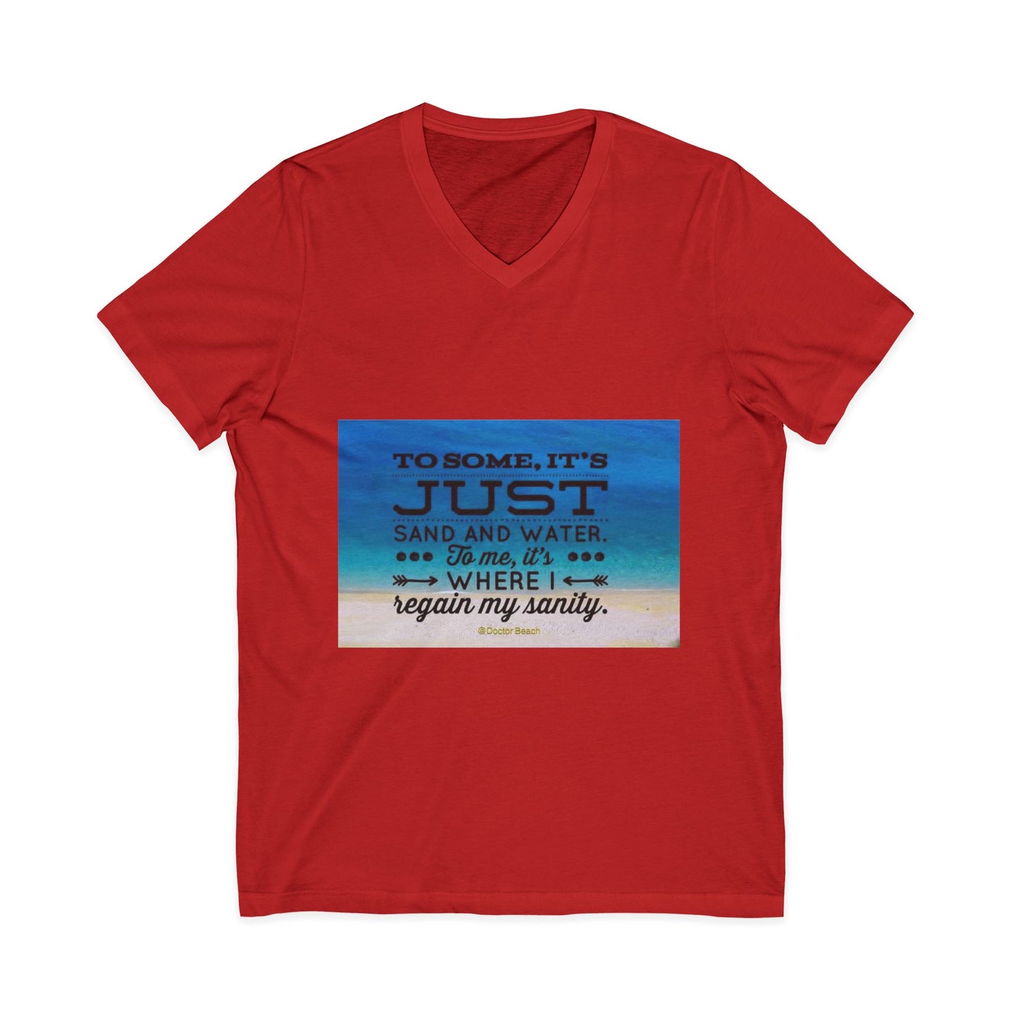 Dr. Beach Unisex Short Sleeve V-Neck Tee