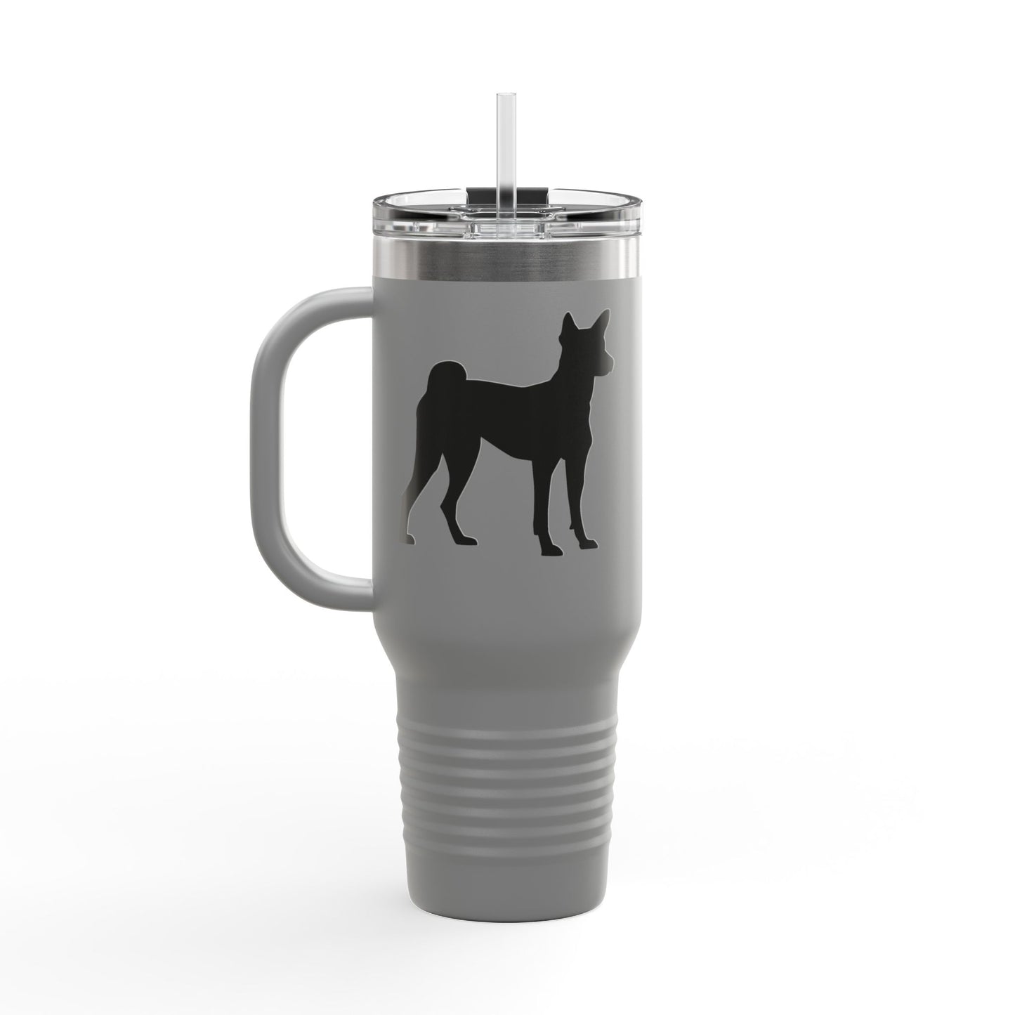 Basenji Silhouette Insulated Travel Mug
