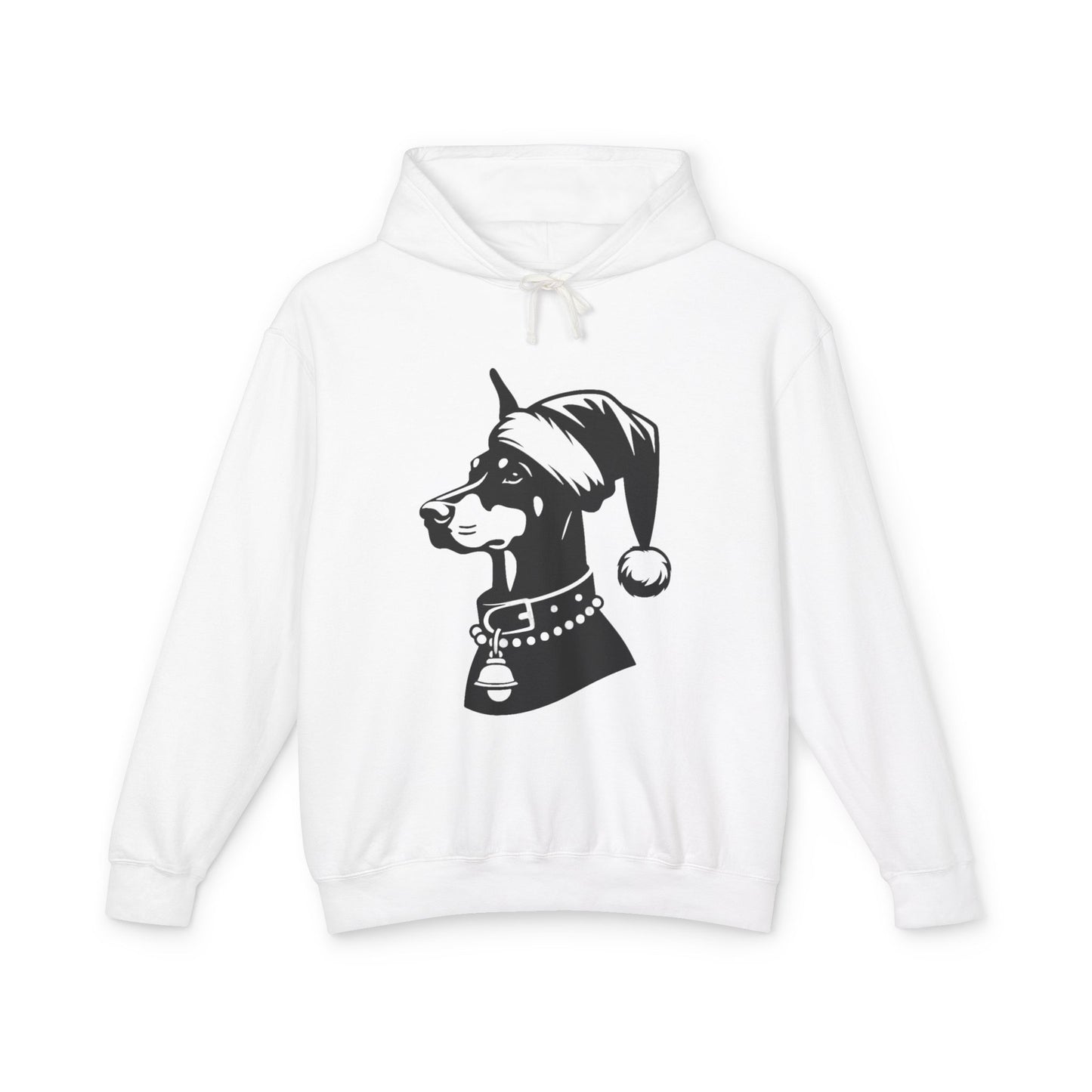 Santa Paws Doberman Unisex Lightweight Hoodie