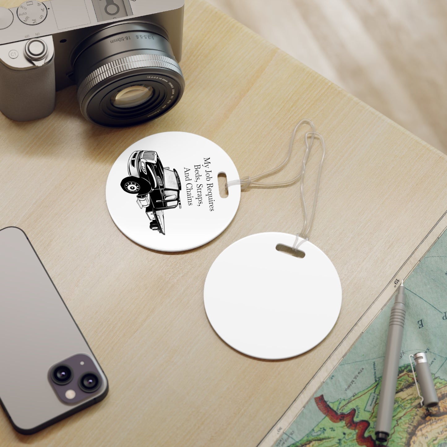 Beds, Straps, And Chains Luggage Tag