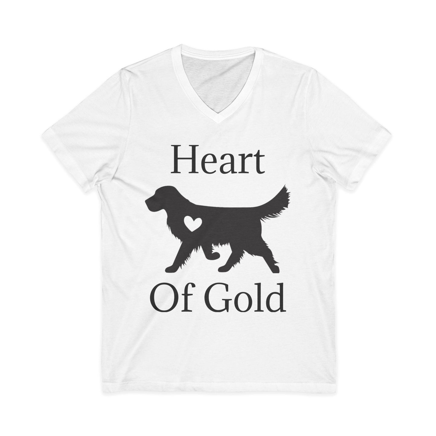 Heart Of Gold Unisex Short Sleeve V-Neck Tee