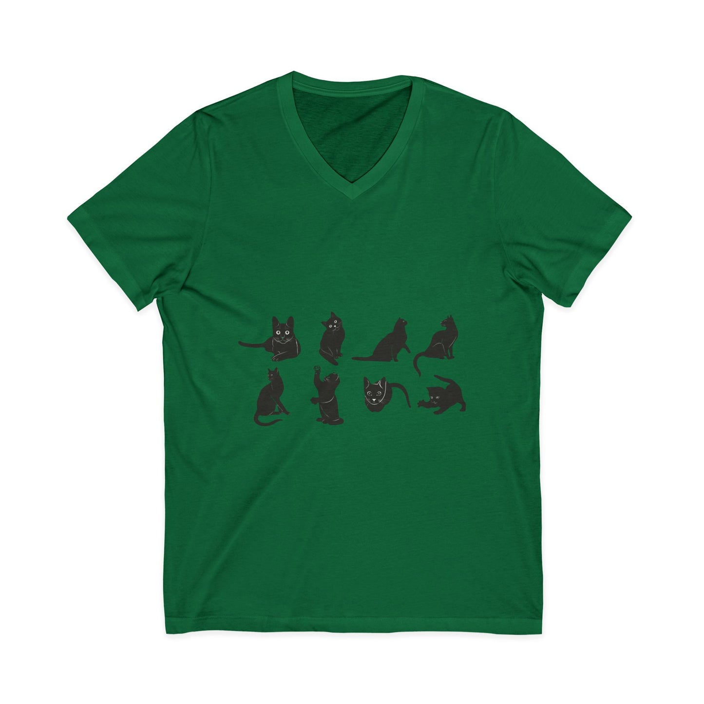 Cats Unisex Short Sleeve V-Neck Tee