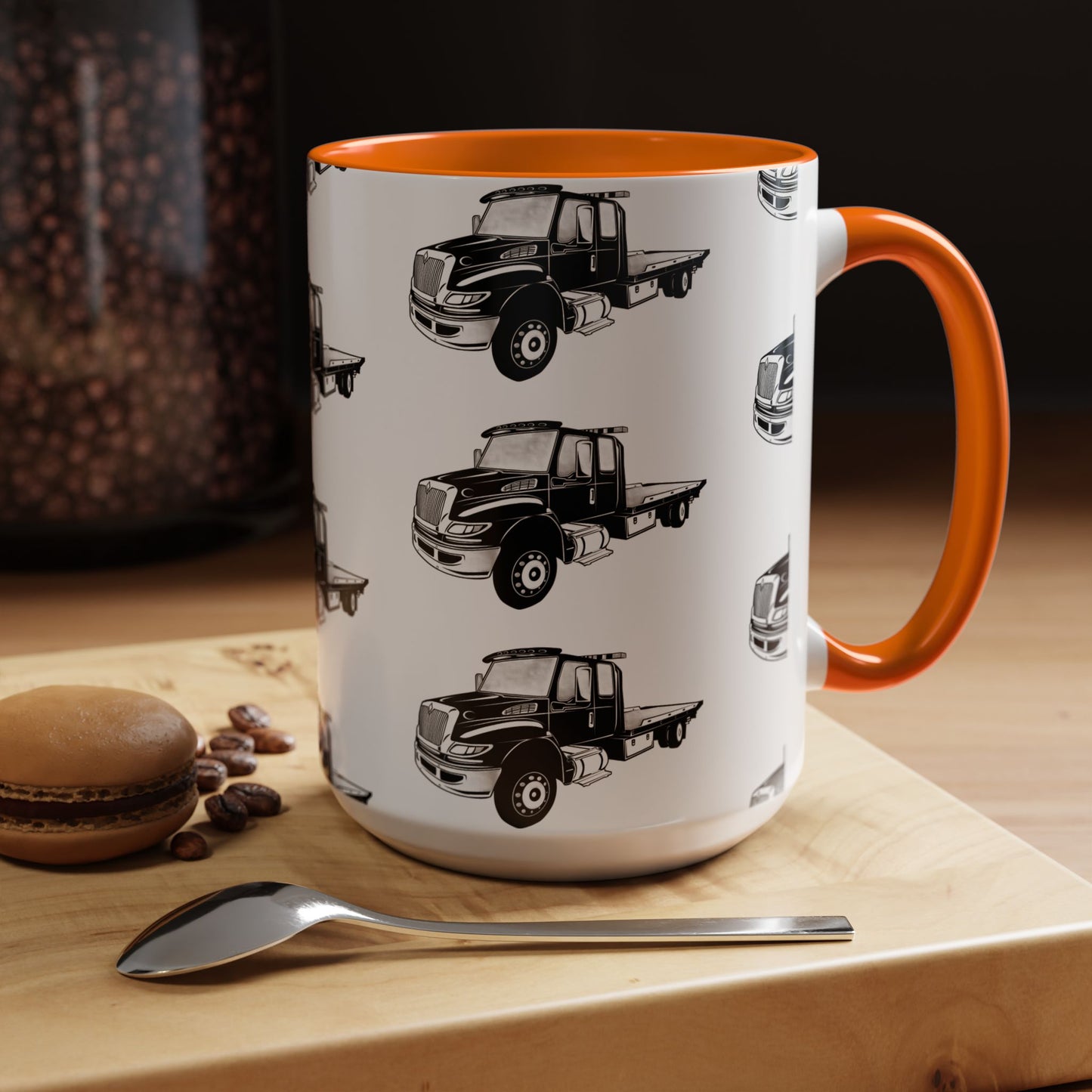 Flatbed Tow Truck 2-Tone Coffee Mug