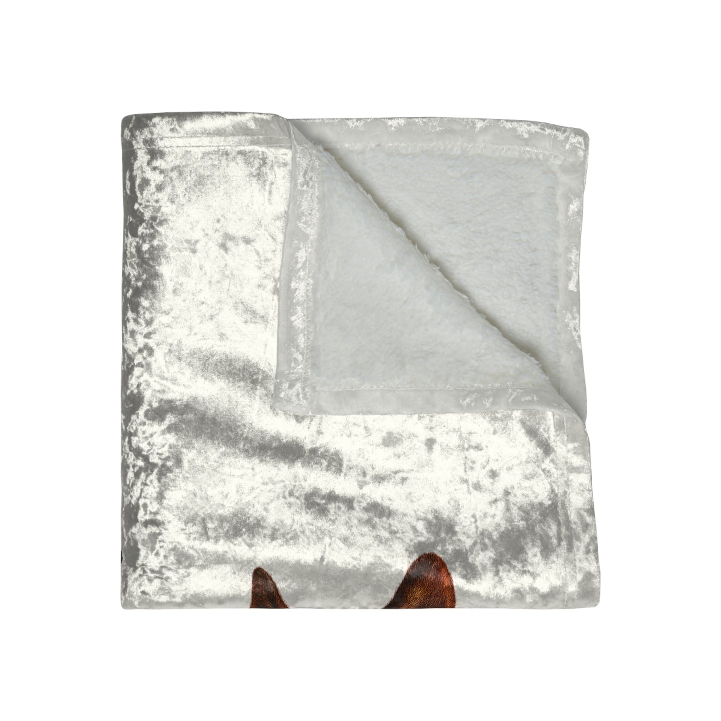 German Shepherd Head Crushed Velvet Blanket