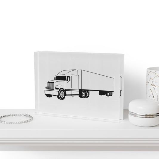 Semi Truck Acrylic Photo Block