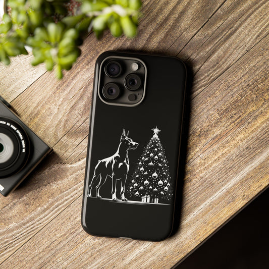 Doberman Christmas Tree iPhone Case