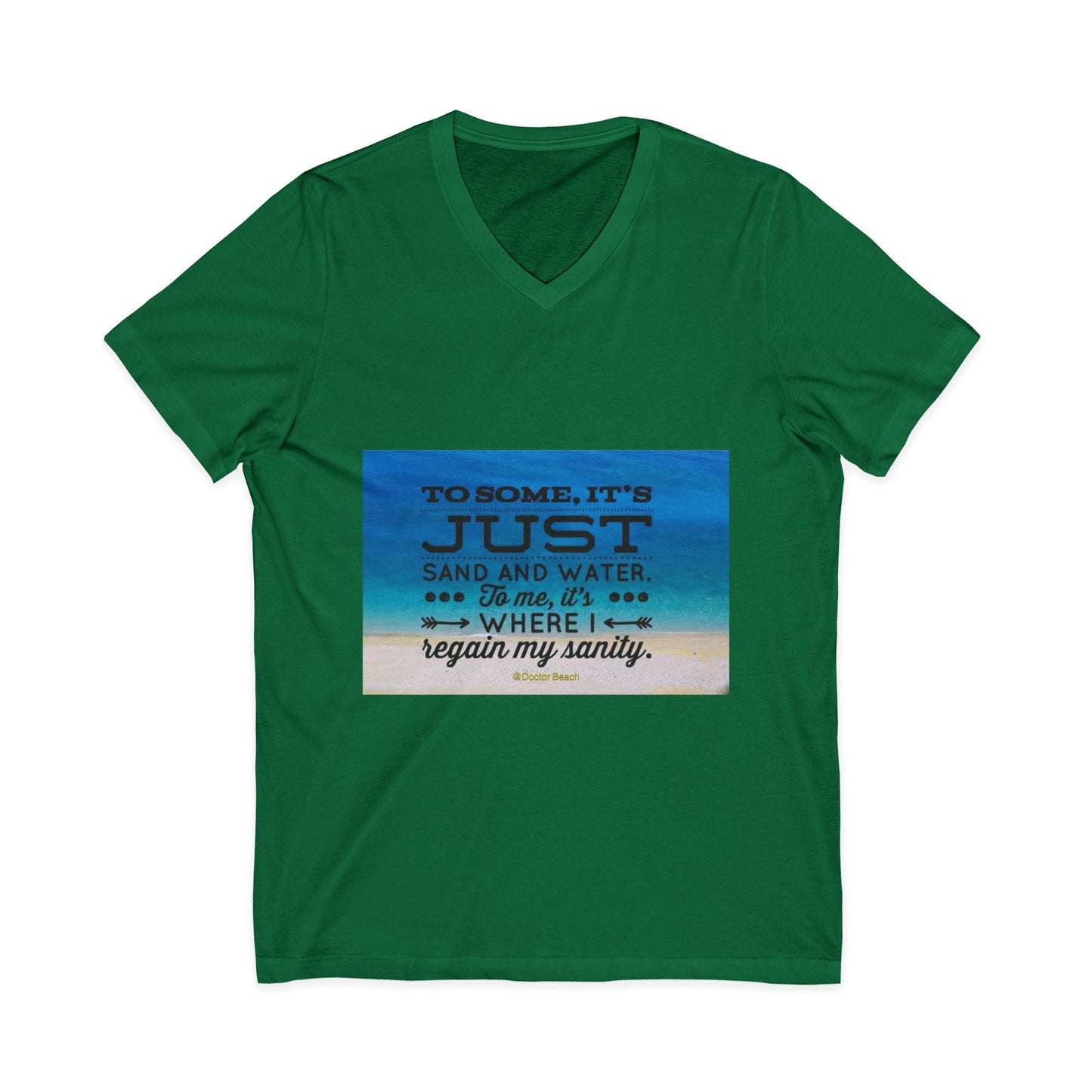 Dr. Beach Unisex Short Sleeve V-Neck Tee
