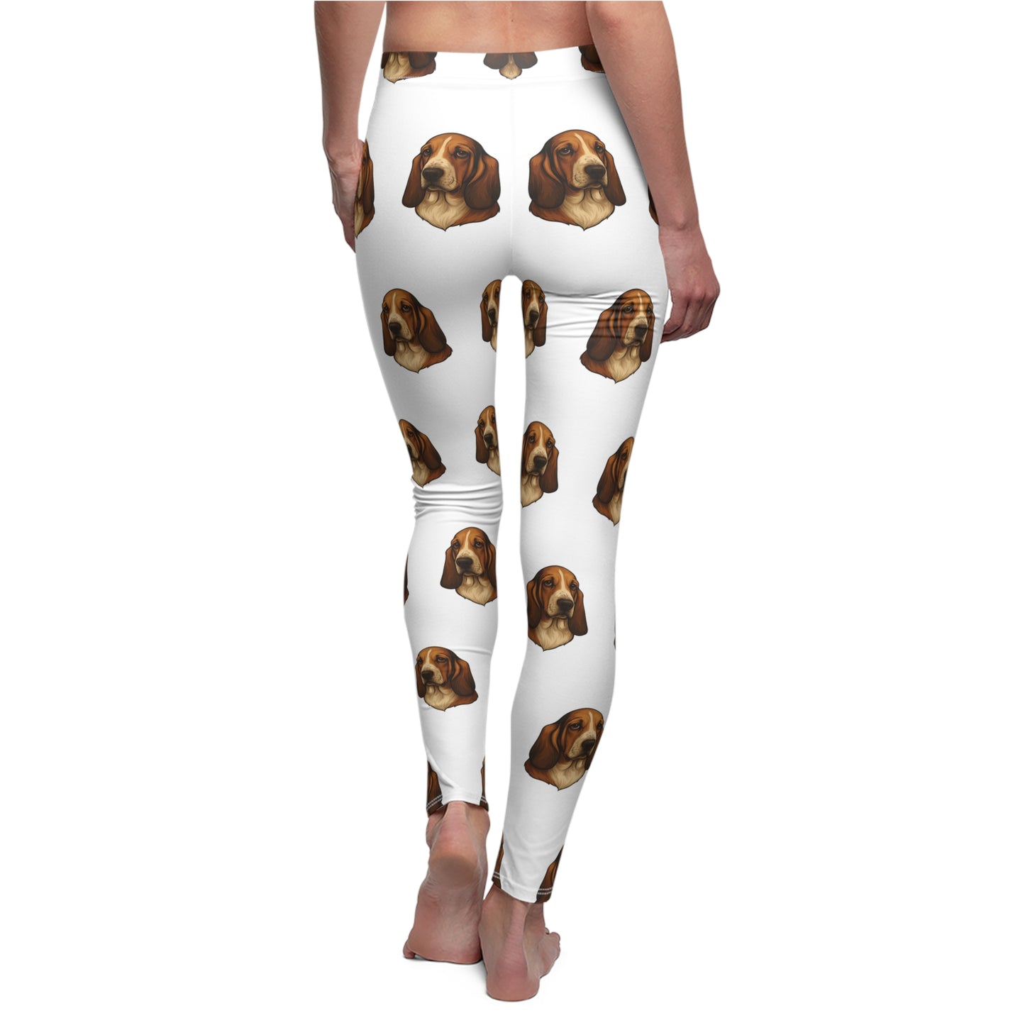 Basset Hound Head Women's Ankle Leggings
