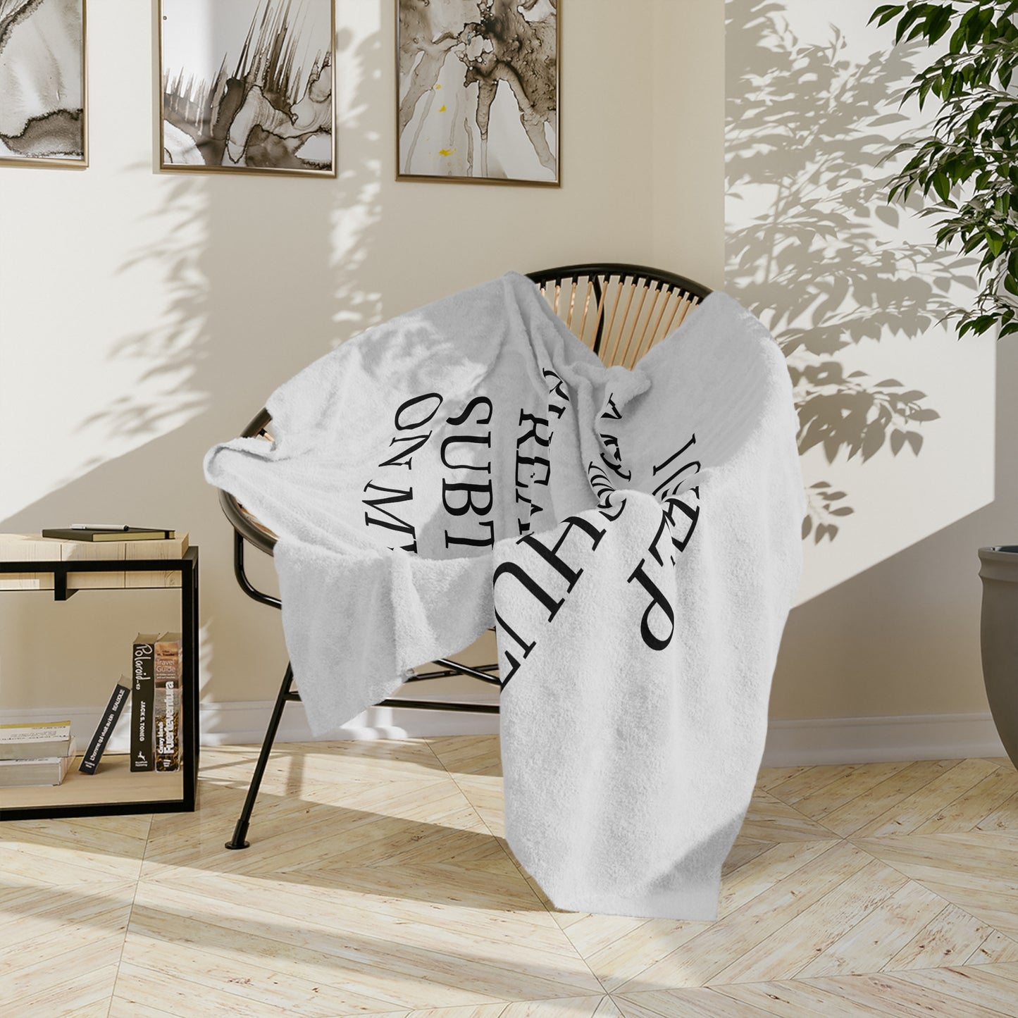 Subtitles Velveteen Microfiber Blanket