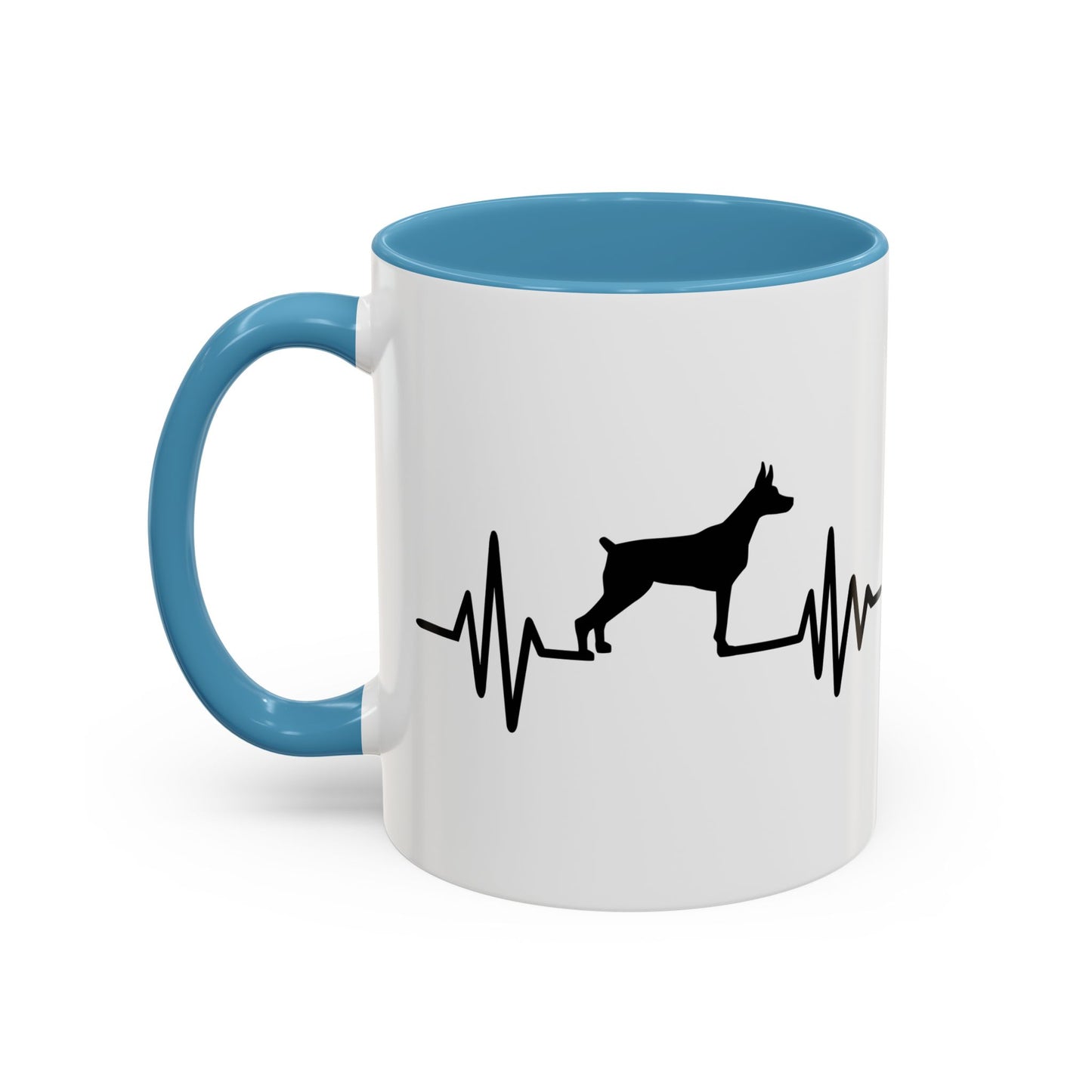 My Heart Beats For Dobermans 2-Tone Coffee Mug