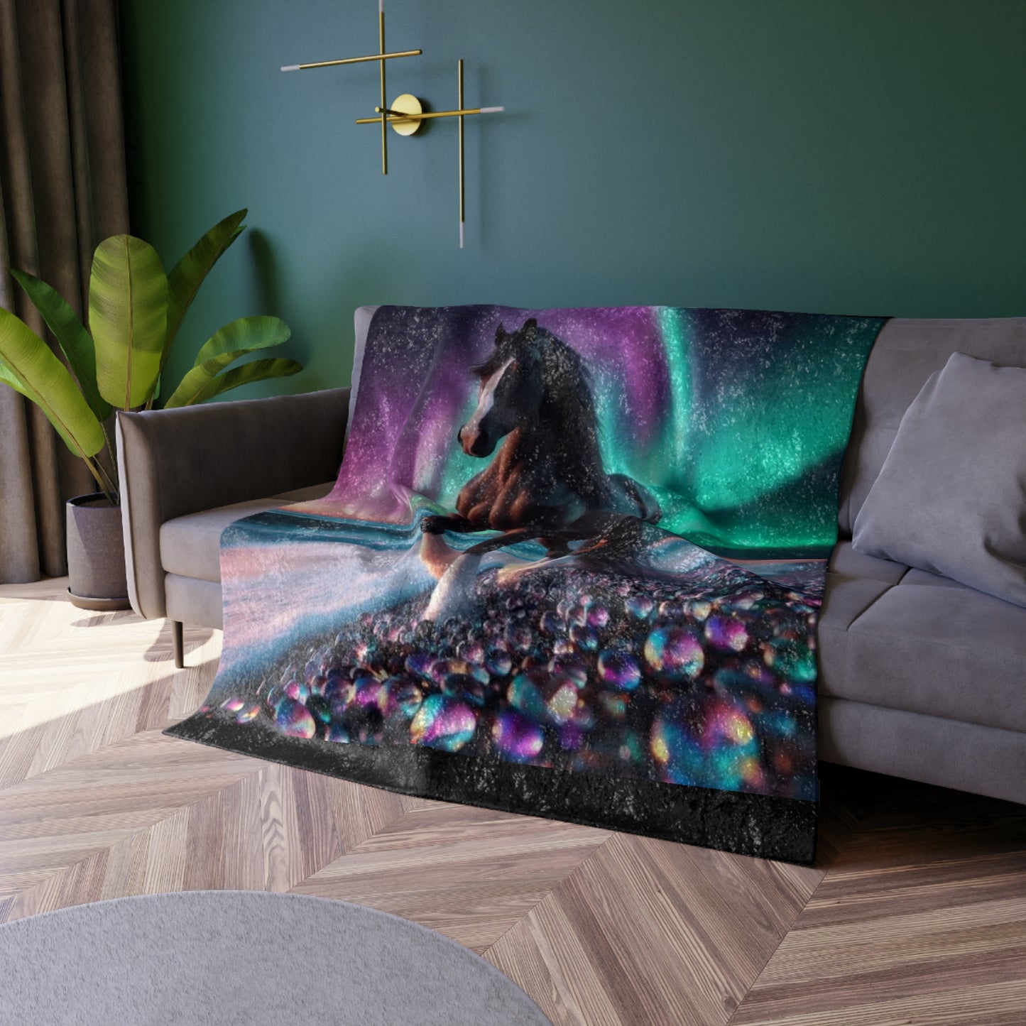 Midnight Magic Crushed Velvet Blanket