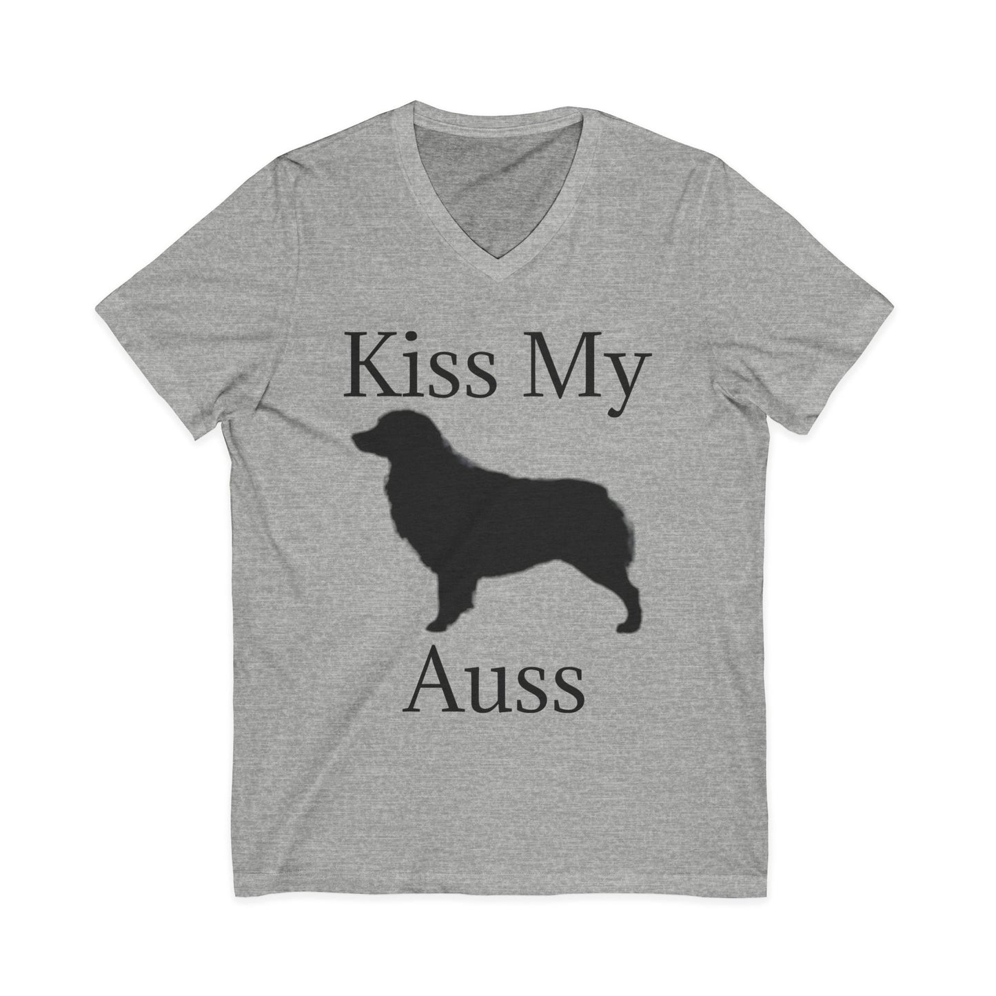Kiss My Auss Unisex Short Sleeve V-Neck Tee