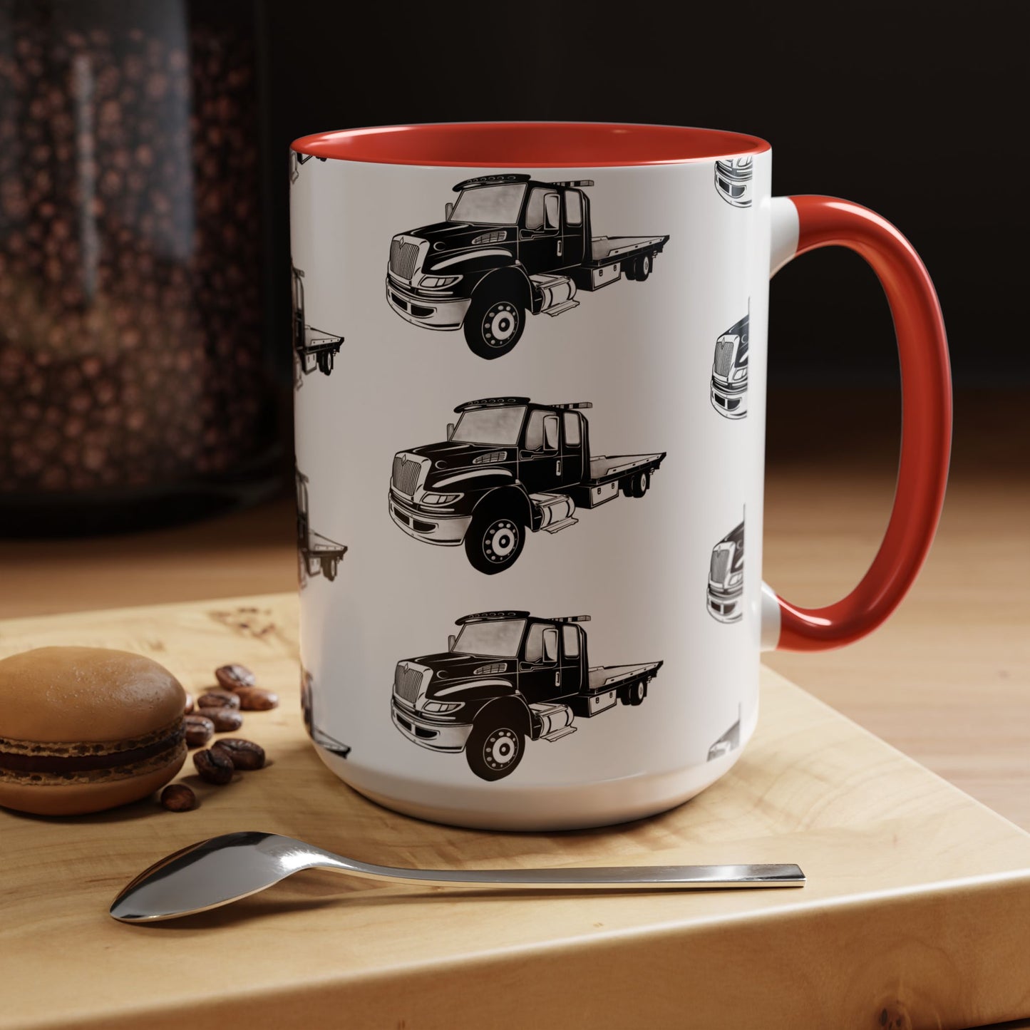 Flatbed Tow Truck 2-Tone Coffee Mug