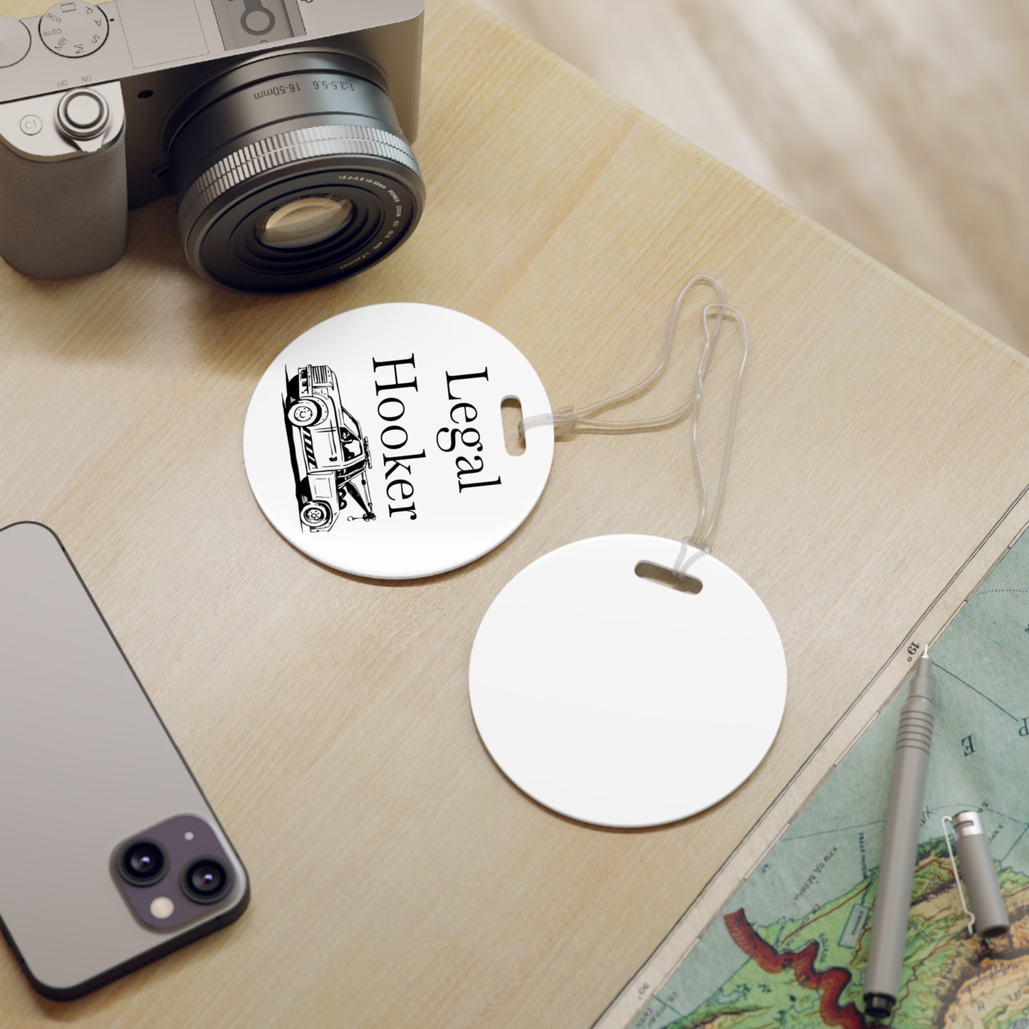 Legal H**ker Wheel Lift Tow Truck Luggage Tag