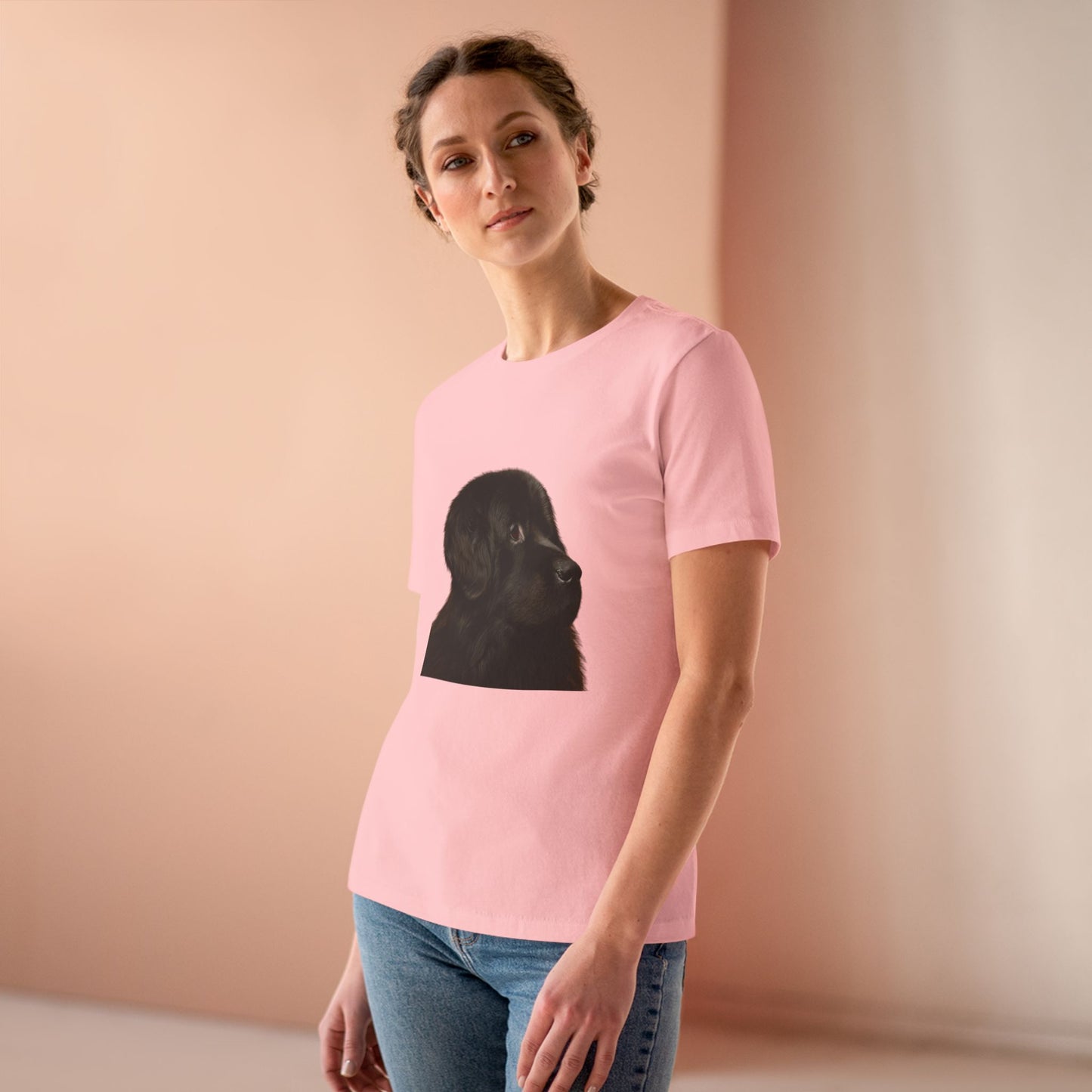 Newfie Head Women's Short Sleeve Crewneck Tee