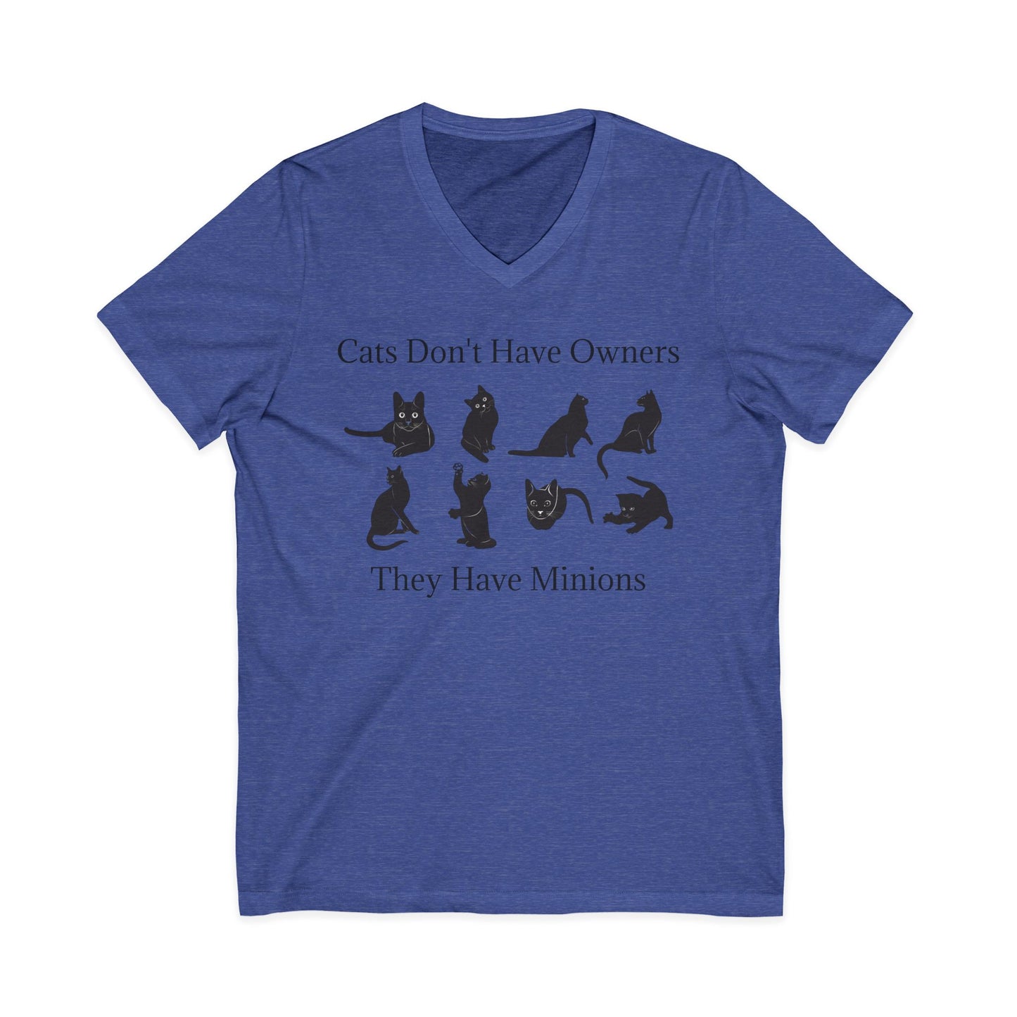 Cat Minions Unisex Short Sleeve V-Neck Tee