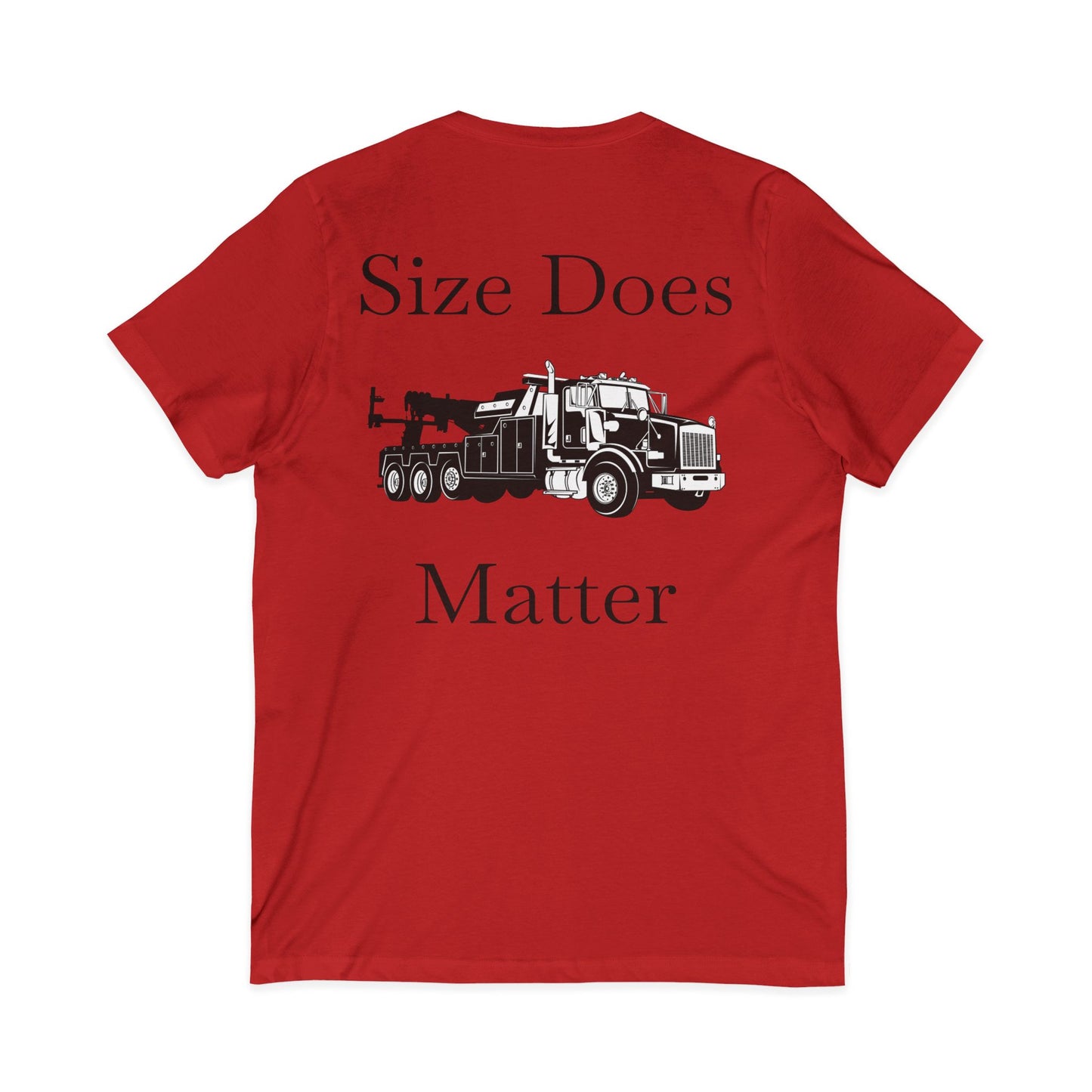 Size Does Matter Unisex Short Sleeve V-Neck Tee