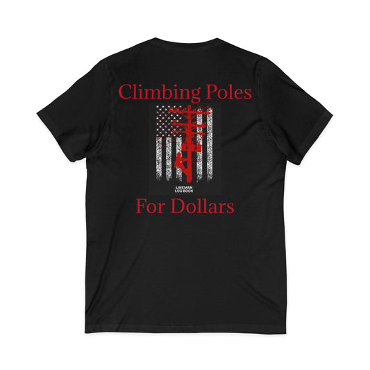 Climbing Poles Unisex Short Sleeve V-Neck Tee