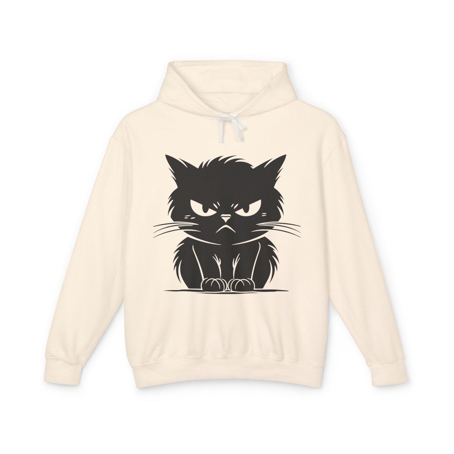 Angry Cat Unisex Lightweight Hoodie