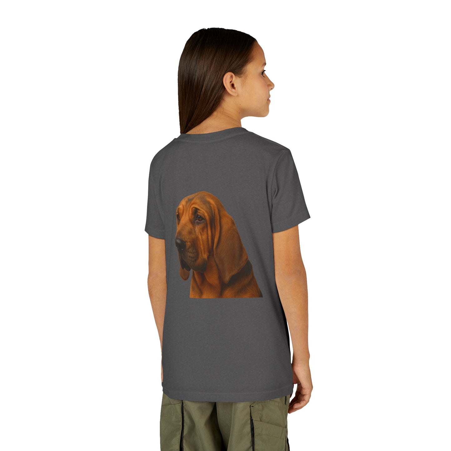 Bloodhound Head Youth Unisex Short Sleeve Crewneck Tee