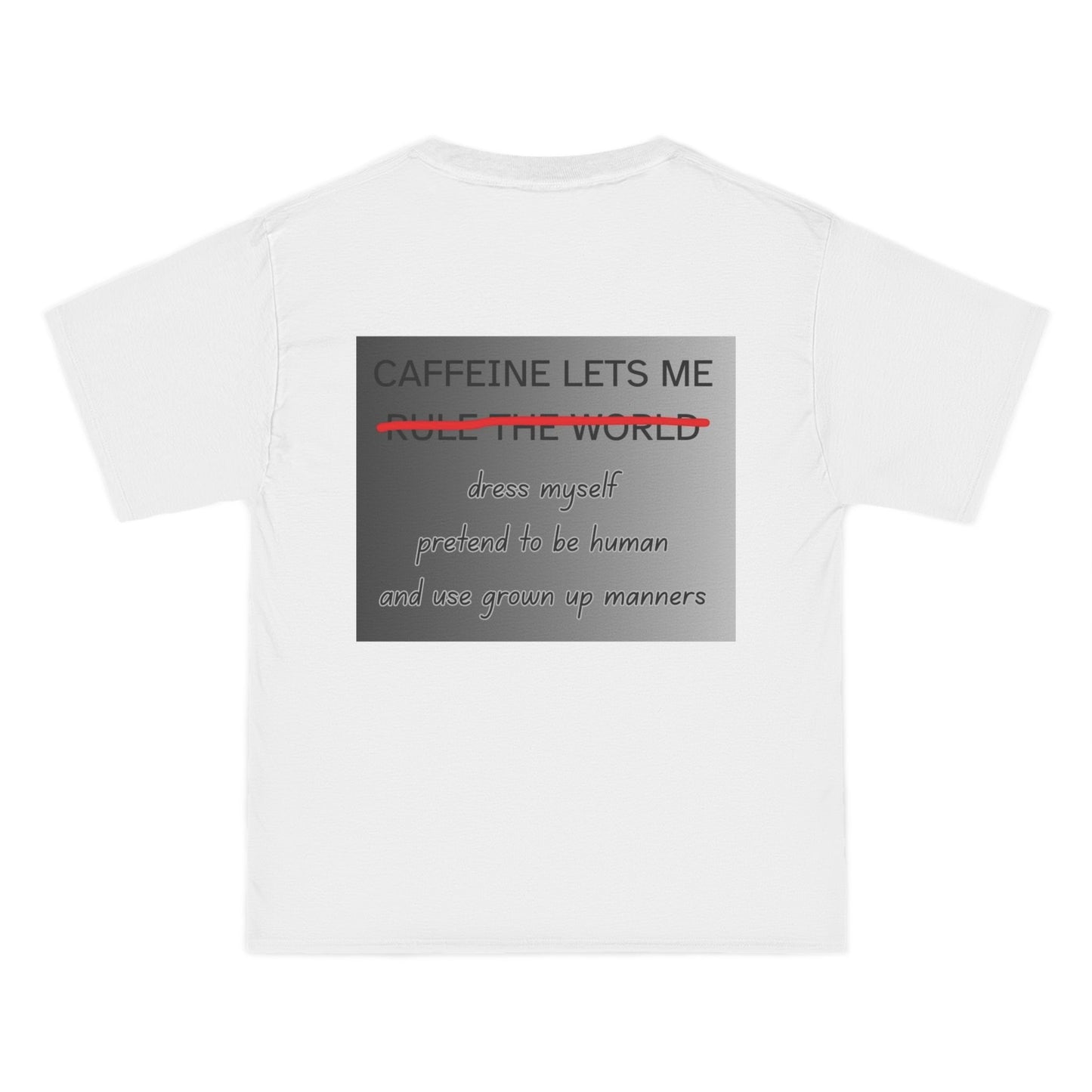 Caffeine Lets Me Men's Short-Sleeve Crewneck Tee