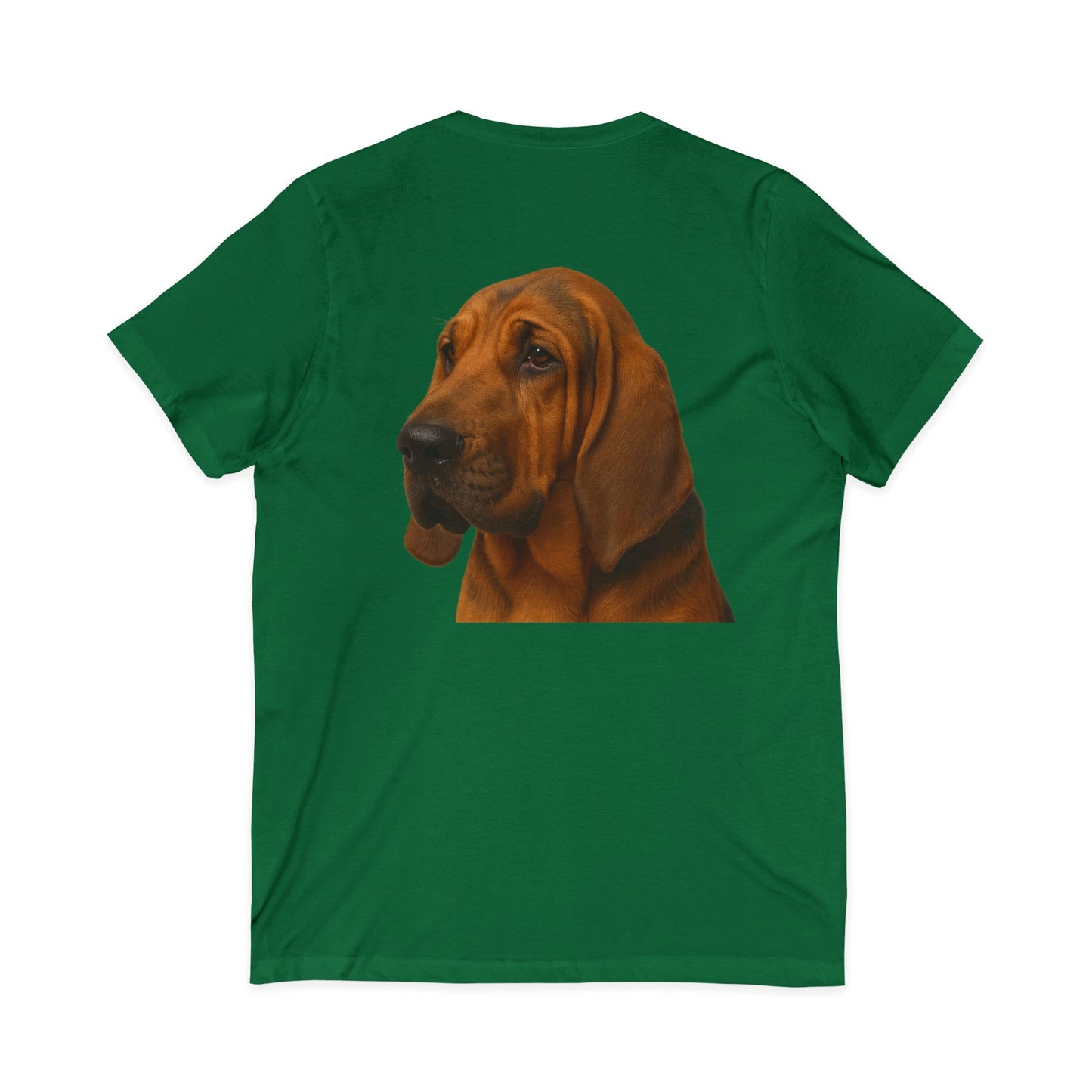 Bloodhound Head Unisex Short Sleeve V-Neck Tee