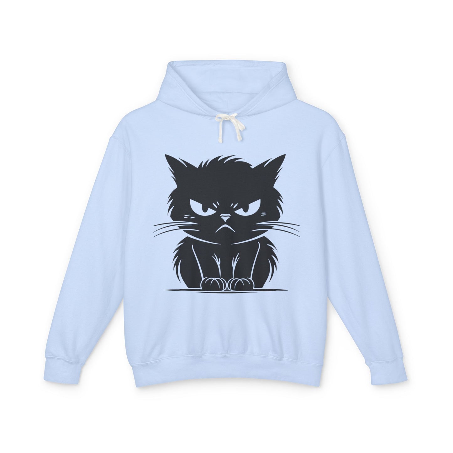 Angry Cat Unisex Lightweight Hoodie