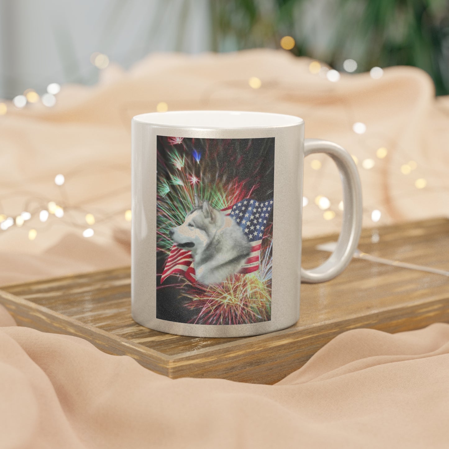 American Malamute Metallic Coffee Mug