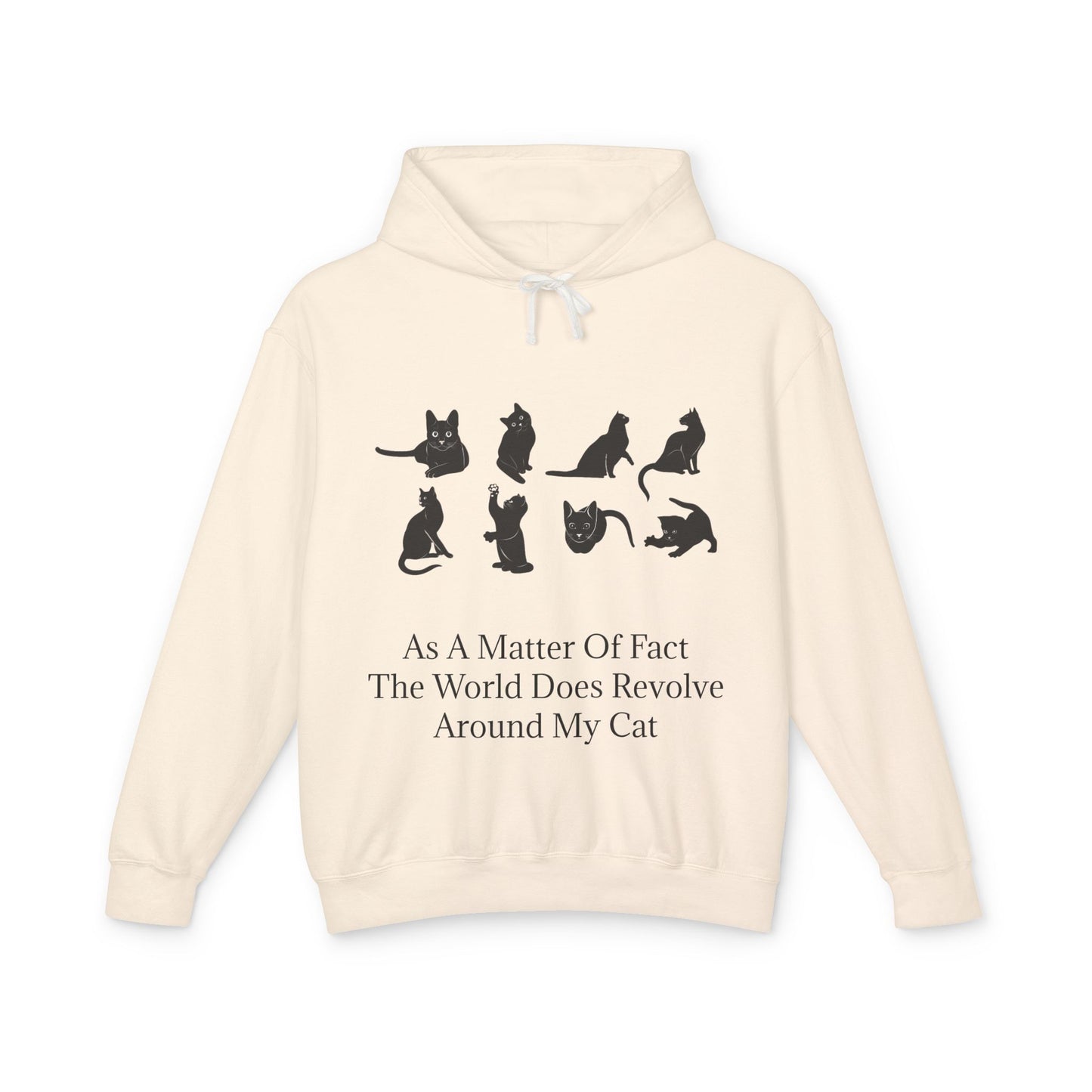 Matter Of Fact Cat Unisex Lightweight Hoodie
