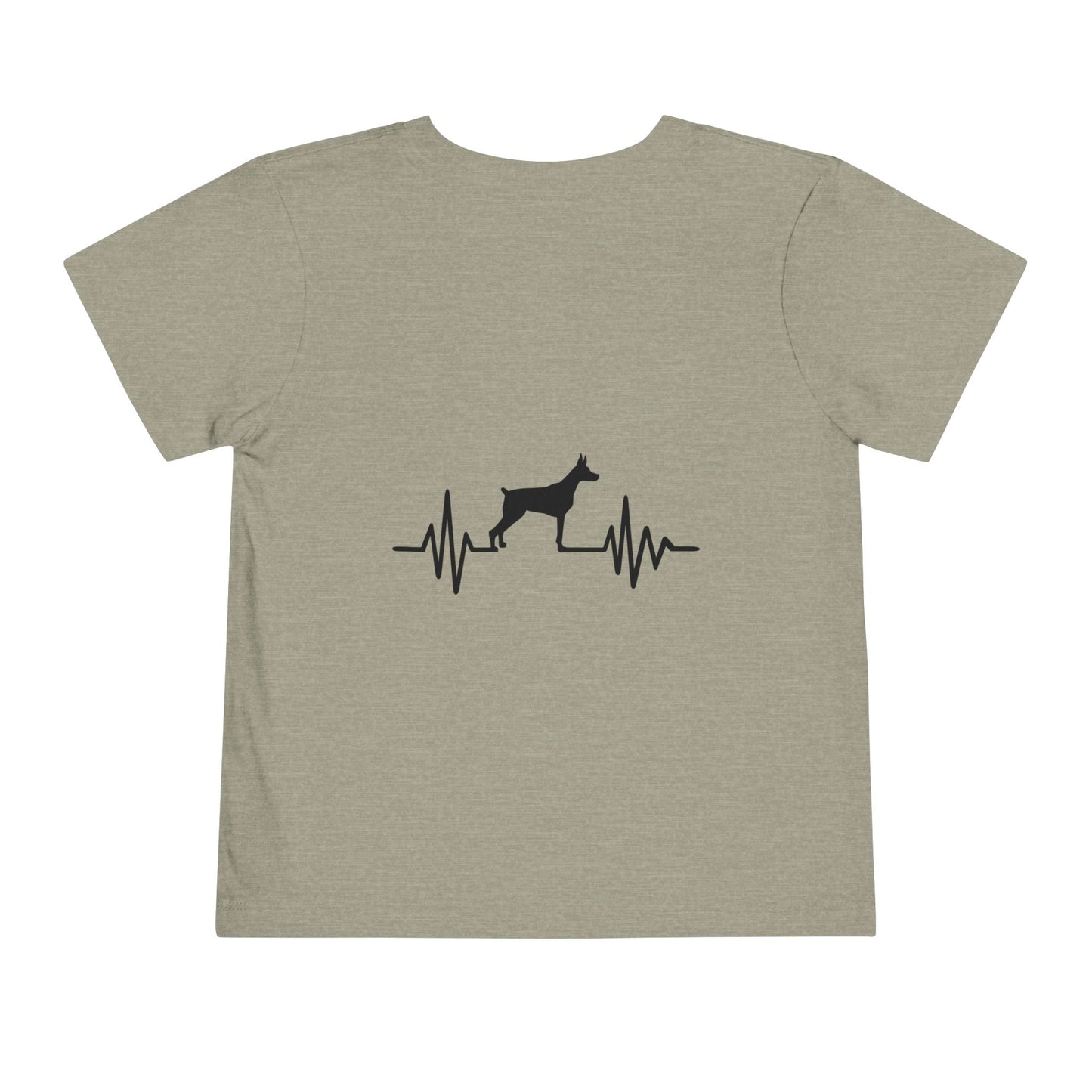 My Heart Beats For Dobermans Toddler Unisex Short Sleeve Crewneck Tee
