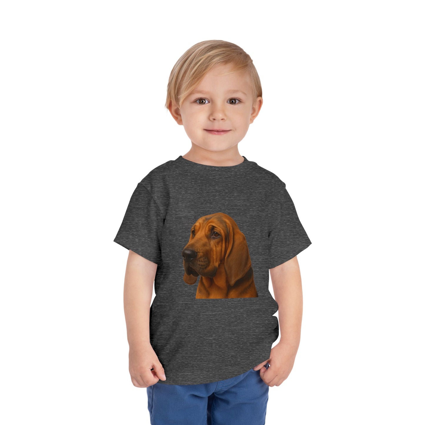 Bloodhound Head Toddler Unisex Short Sleeve Crewneck Tee