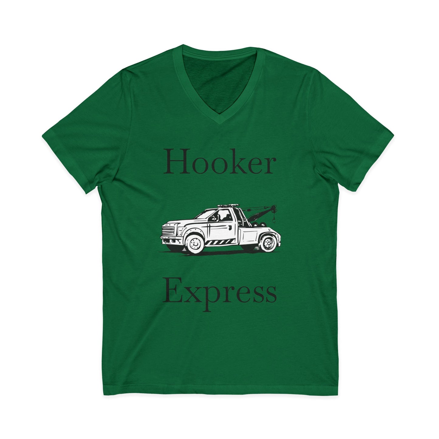 H**ker Express Wheel Lift Tow Truck Unisex Short Sleeve V-Neck Tee