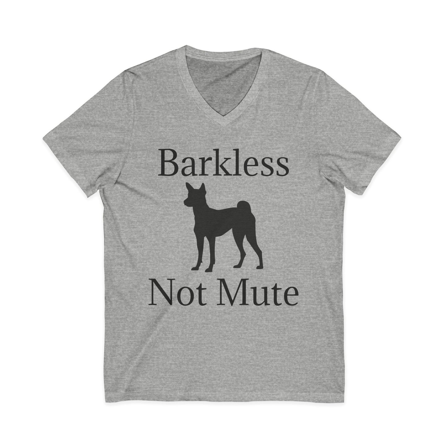 Barkless Not Mute Unisex Short Sleeve V-Neck Tee