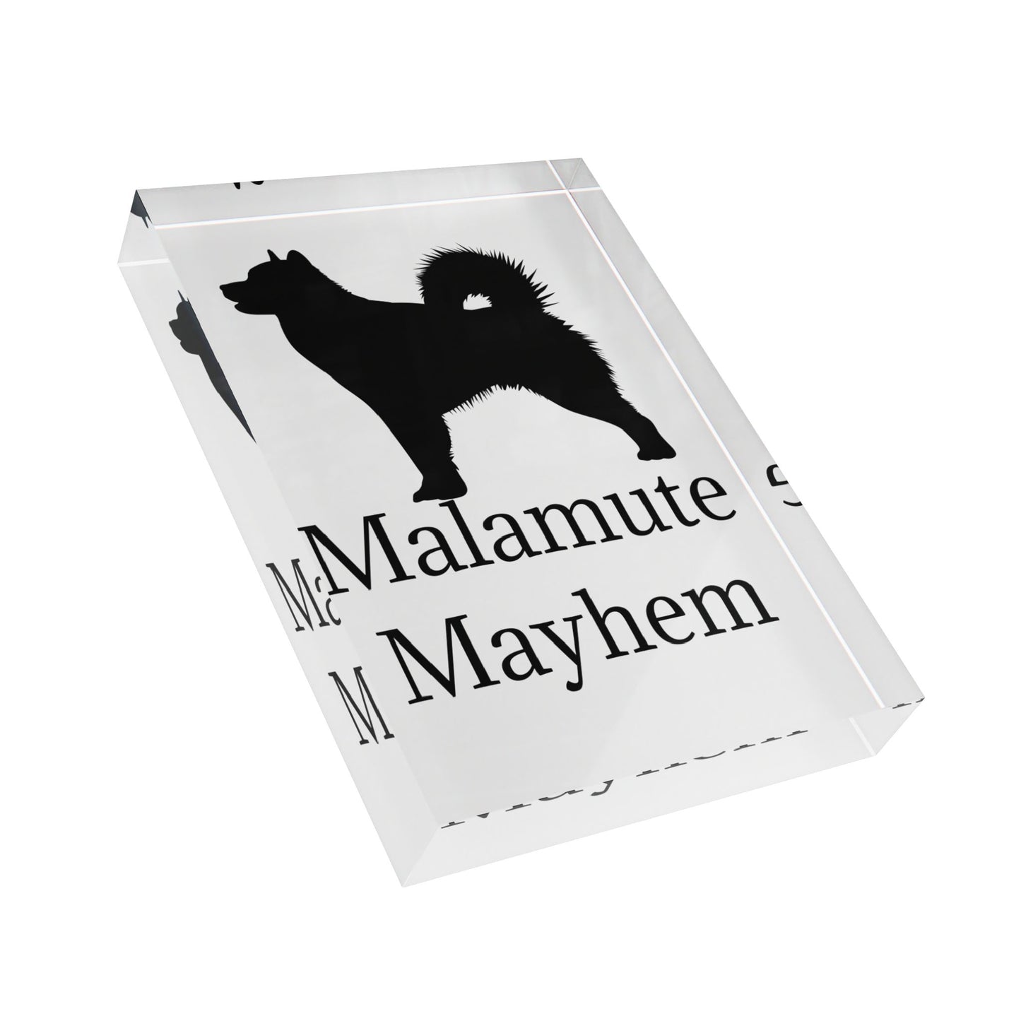 Malamute Mayhem Acrylic Photo Block