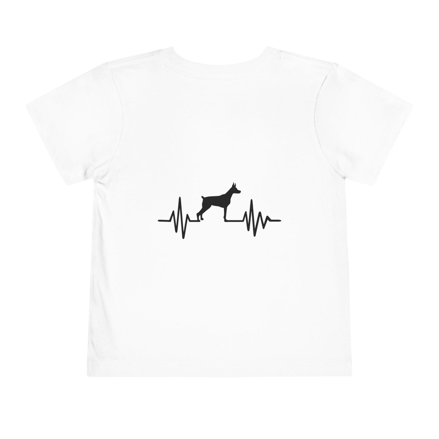 My Heart Beats For Dobermans Toddler Unisex Short Sleeve Crewneck Tee