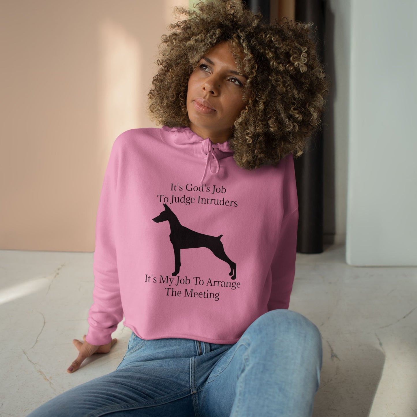 Arrange The Meeting Women's Crop Hoodie