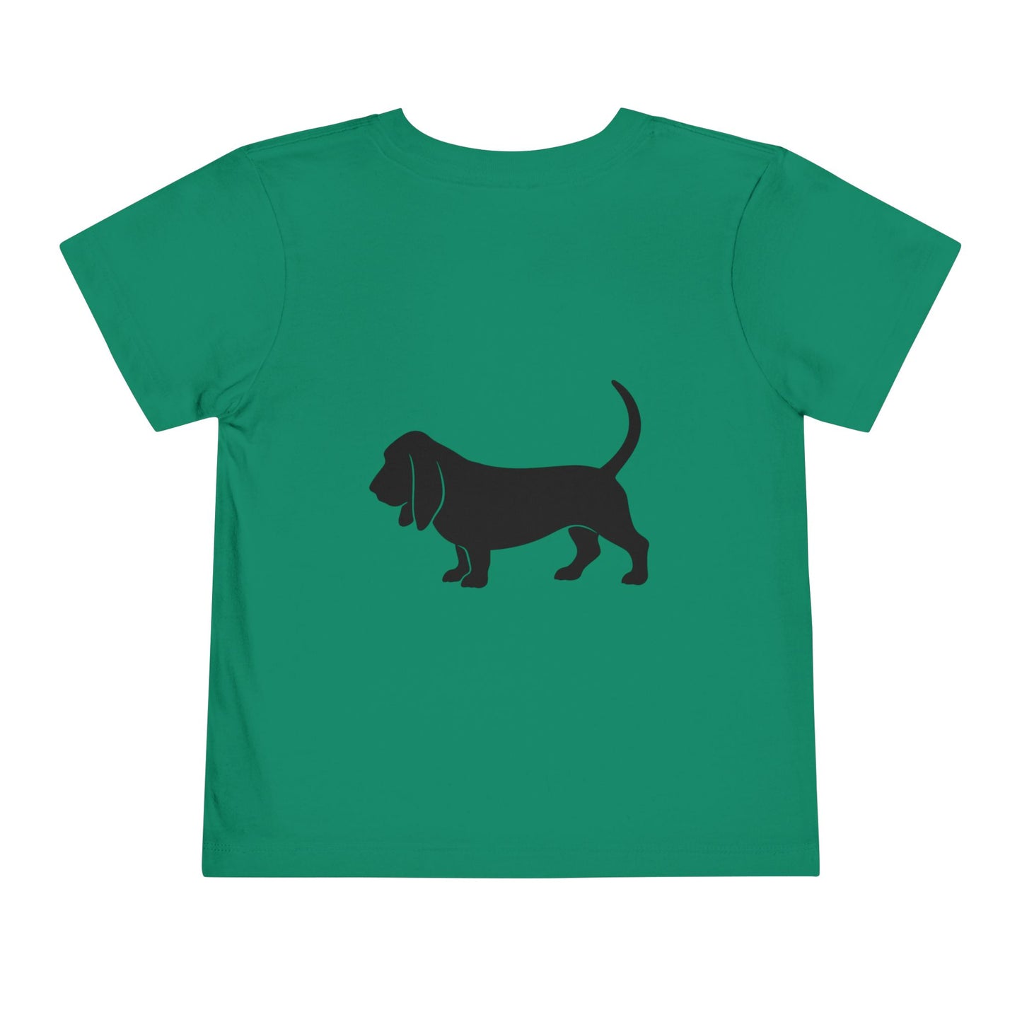 Basset Hound Silhouette Toddler Unisex Short Sleeve Crewneck Tee