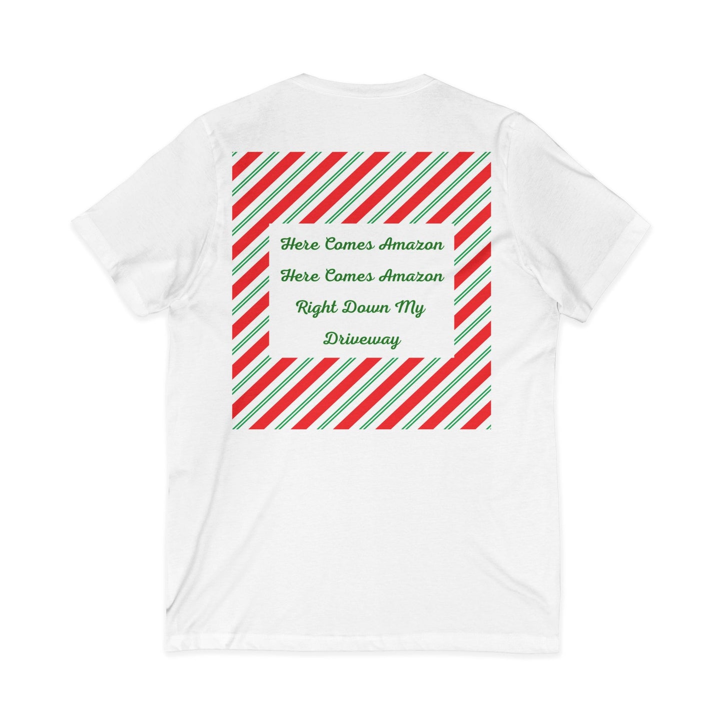 Here Comes Amazon Unisex Short Sleeve V-Neck Tee
