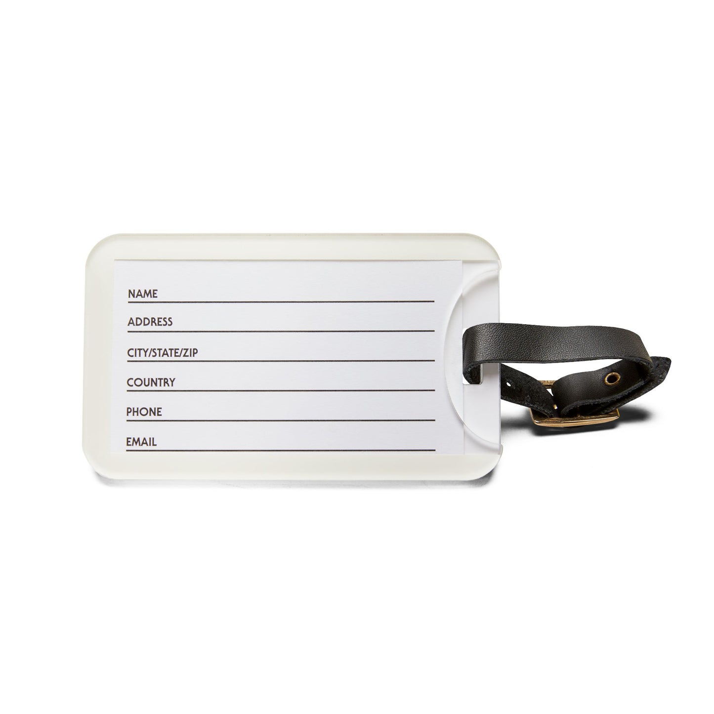 Basset Hound Head Leather Strap Luggage Tag