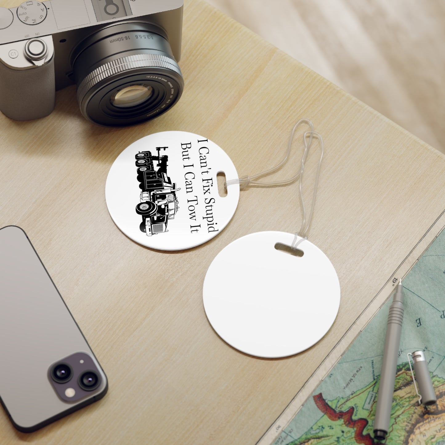 I Can't Fix Stupid Heavy Tow Truck Luggage Tag