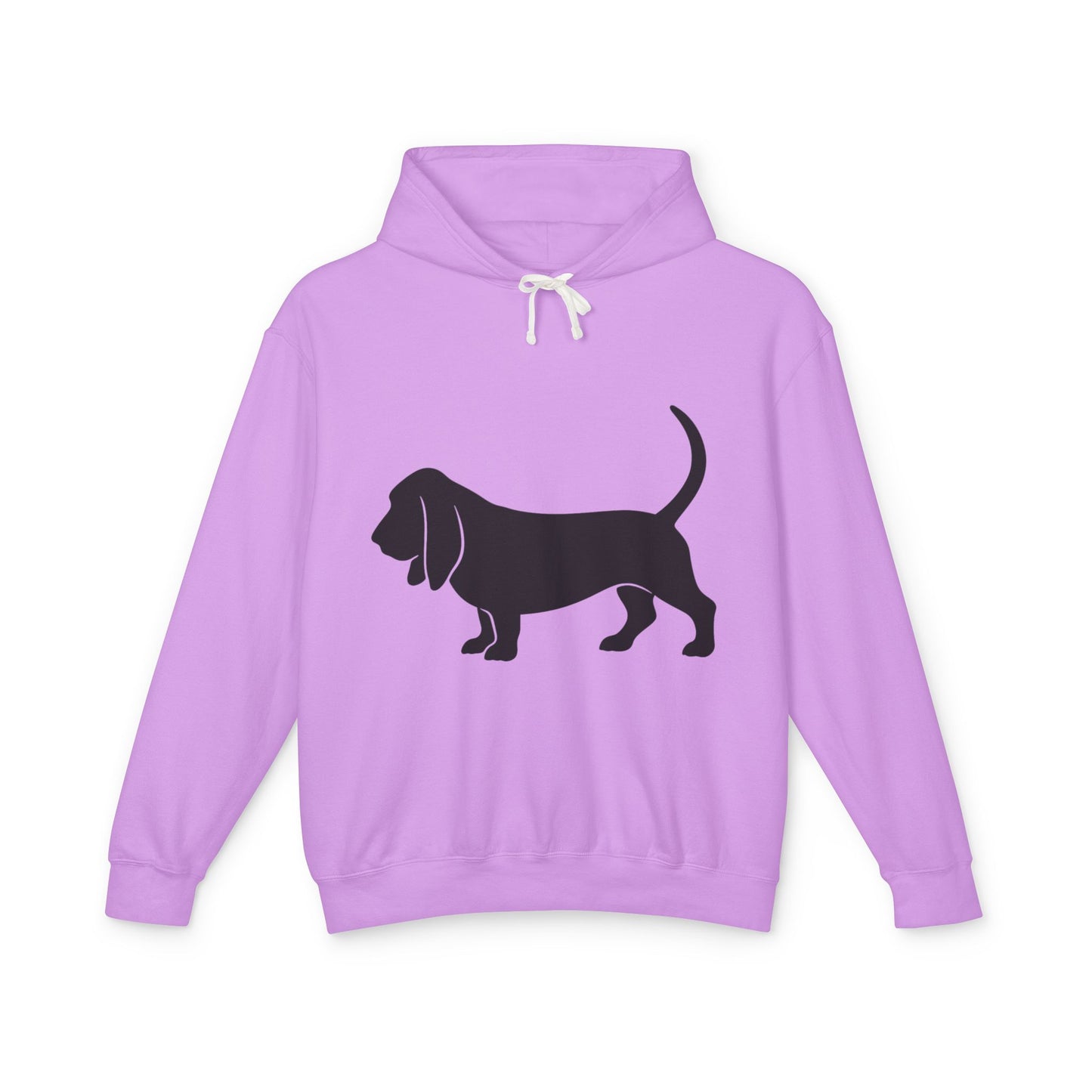 Basset Hound Silhouette Unisex Lightweight Hoodie