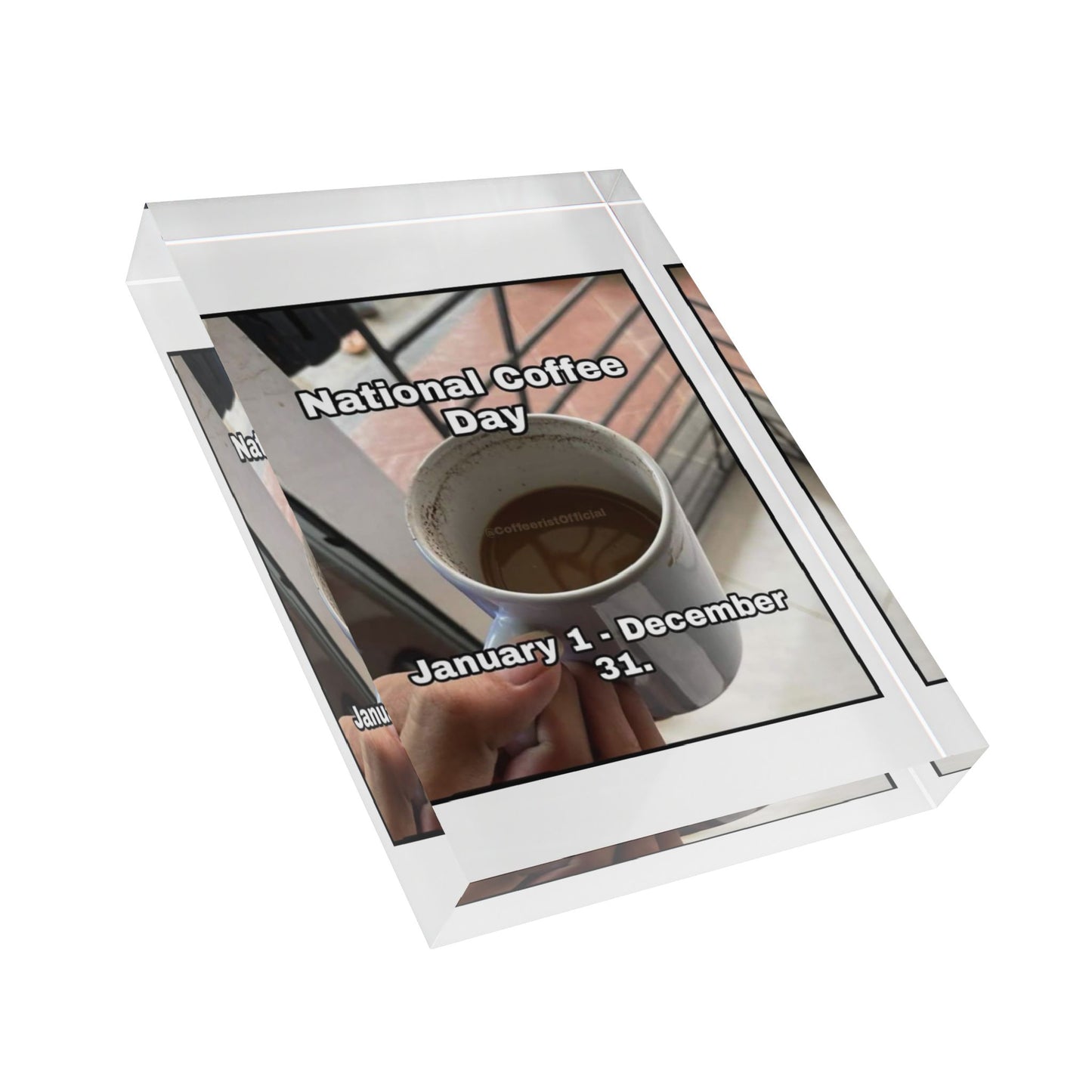 National Coffee Day Acrylic Photo Block