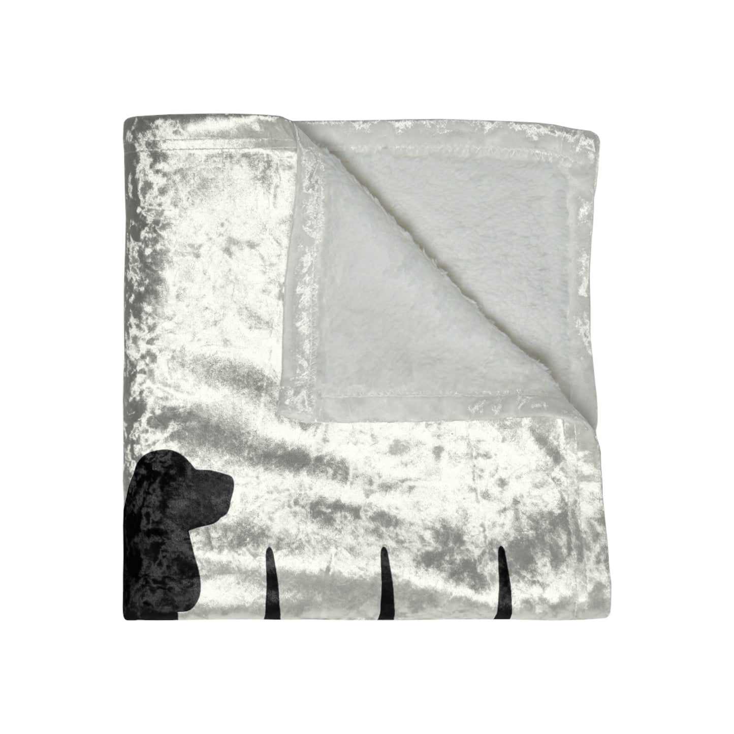 My Heart Beats For Basset Hounds Crushed Velvet Blanket