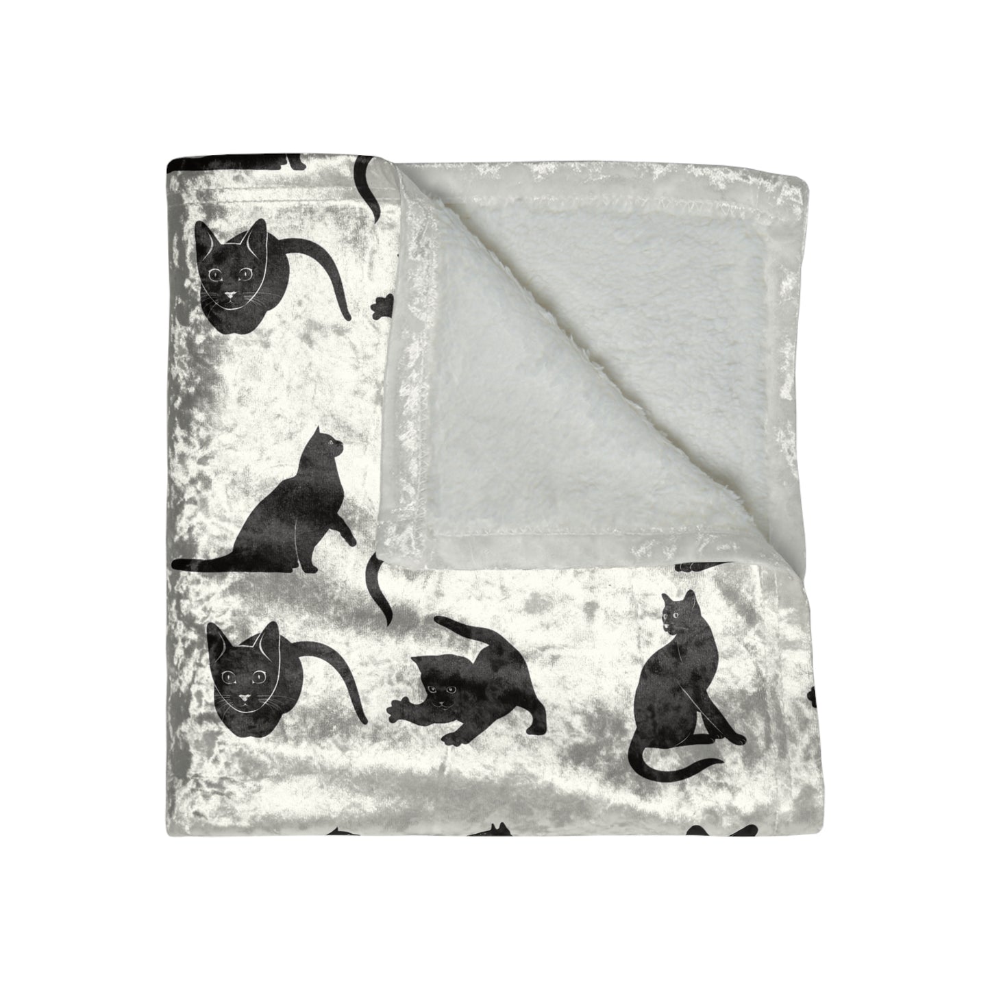 Cats Crushed Velvet Blanket