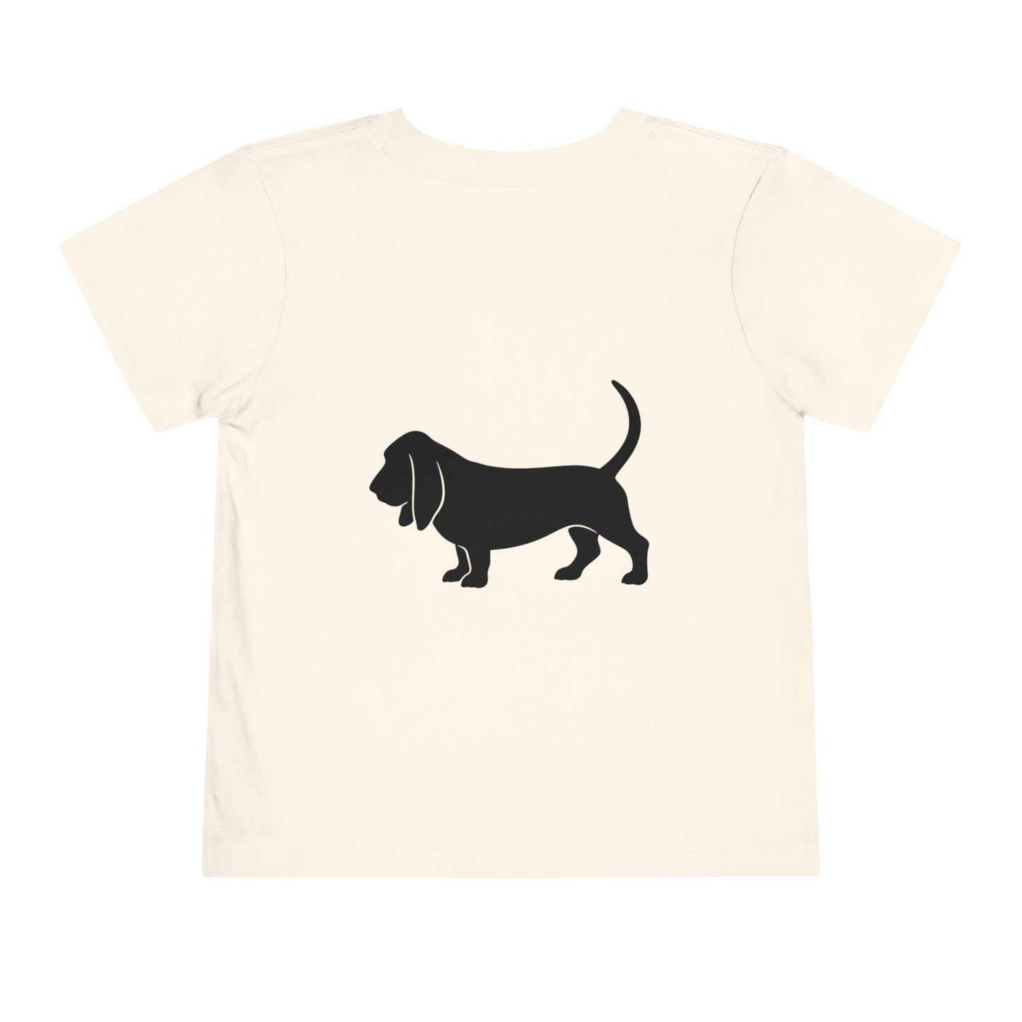 Basset Hound Silhouette Toddler Unisex Short Sleeve Crewneck Tee