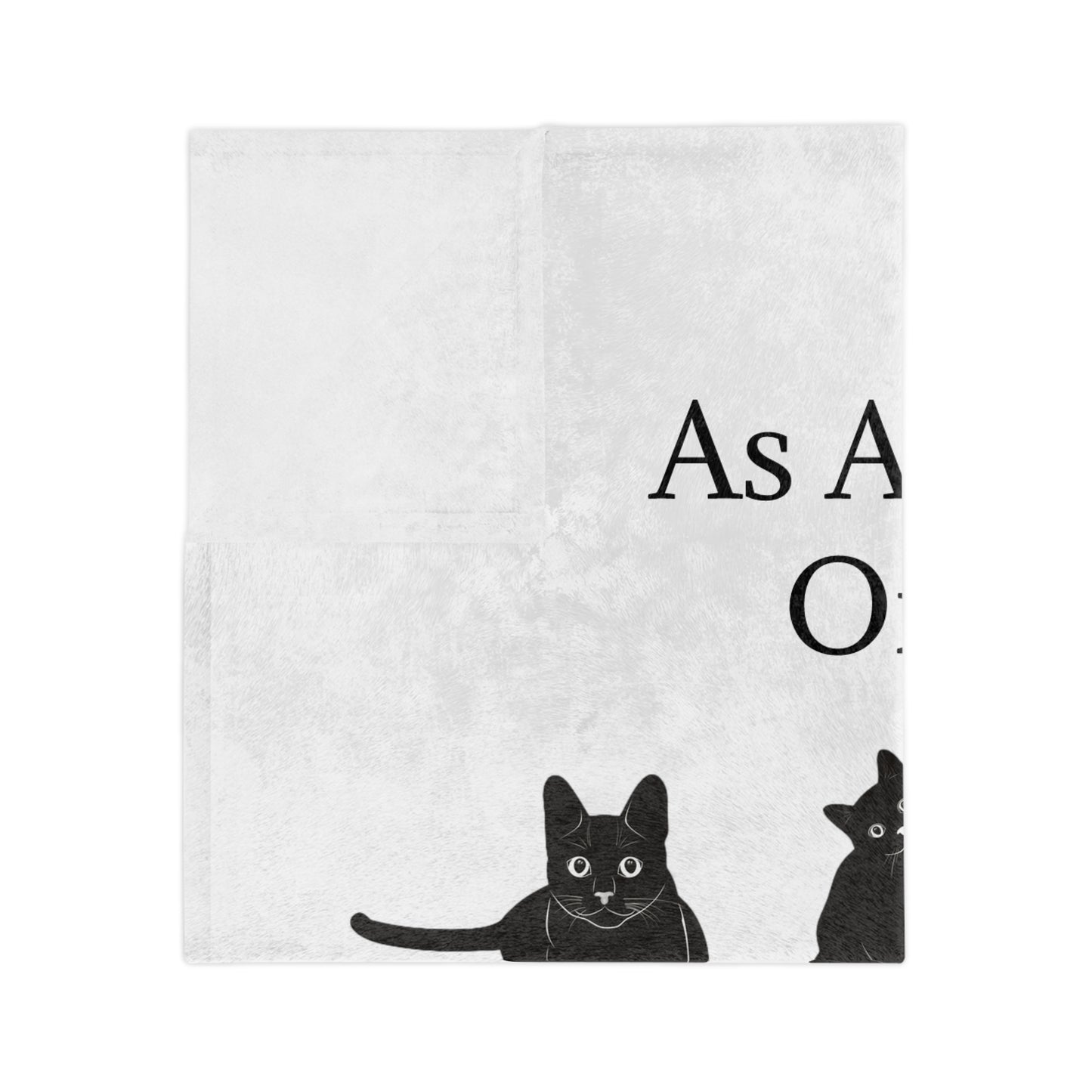 Matter Of Fact Cat Velveteen Microfiber Blanket