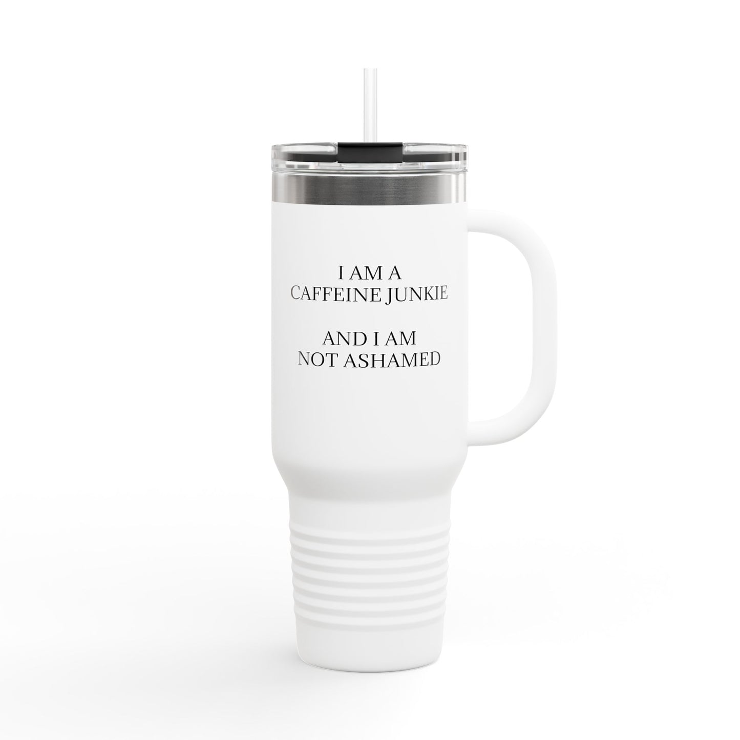 Caffeine Junkie Insulated Travel Mug