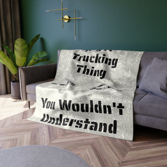 Trucking Thing Crushed Velvet Blanket