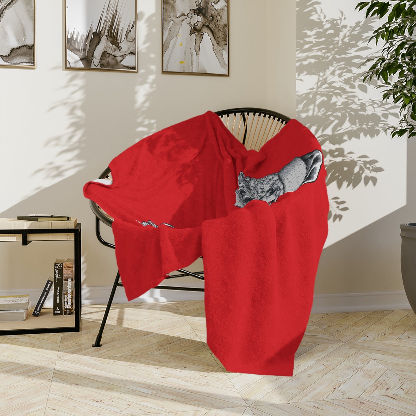 Santa Paws Poodle Velveteen Microfiber Blanket