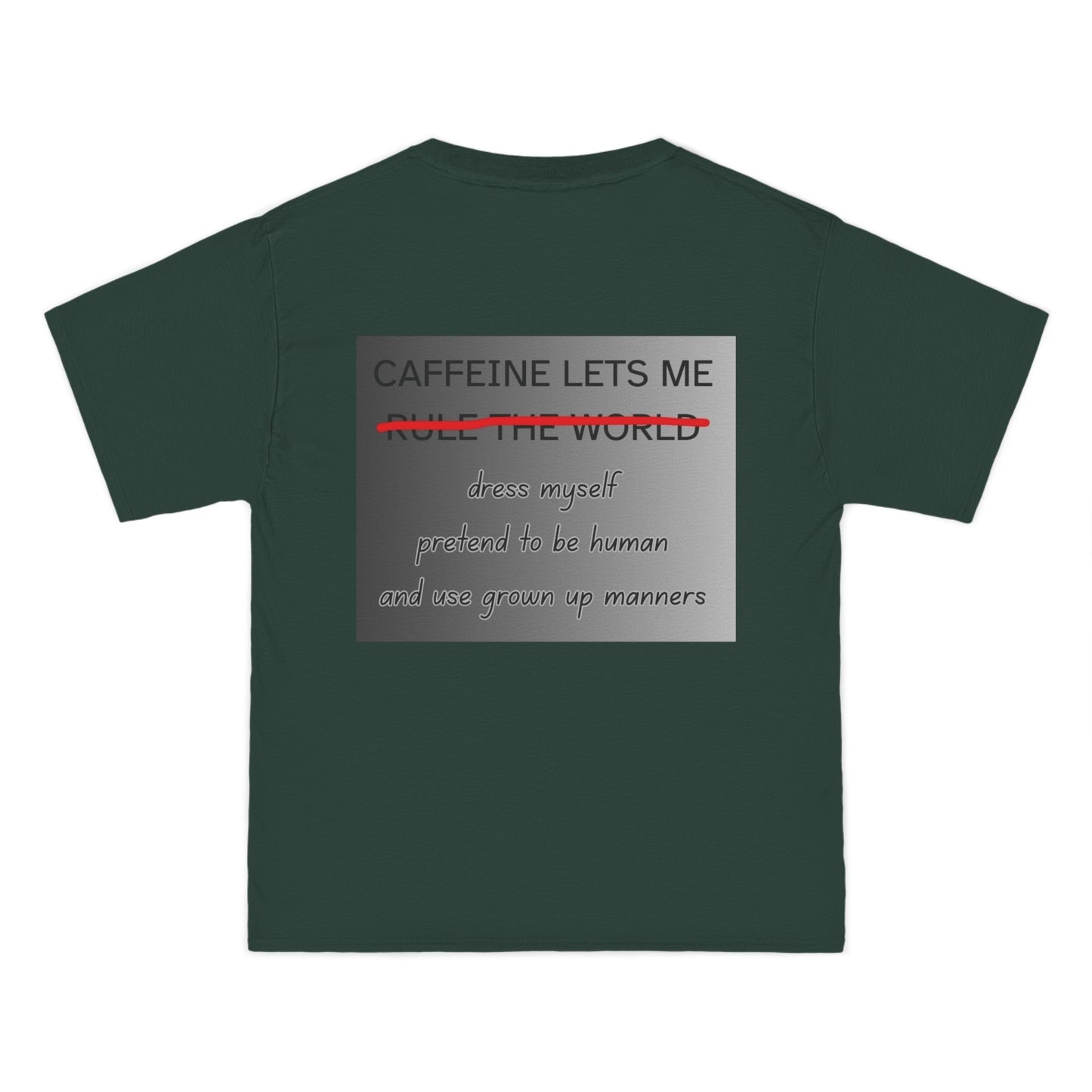 Caffeine Lets Me Men's Short-Sleeve Crewneck Tee
